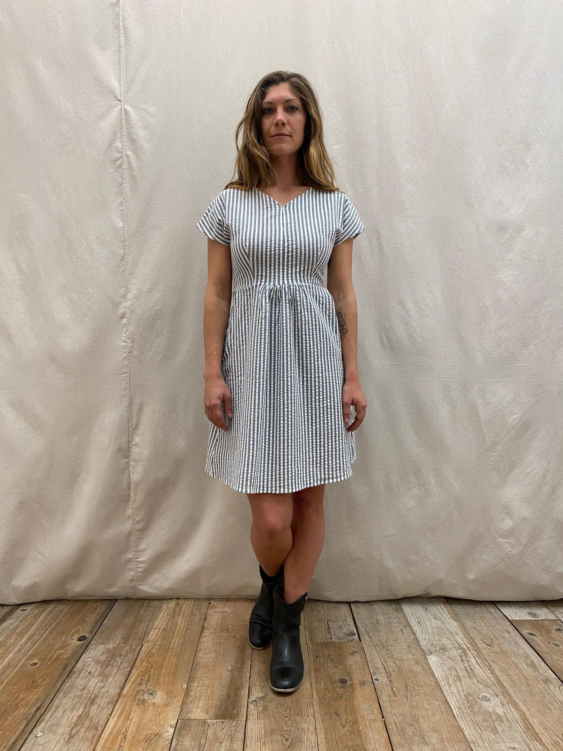 Dolman Dress in Seersucker Product Image