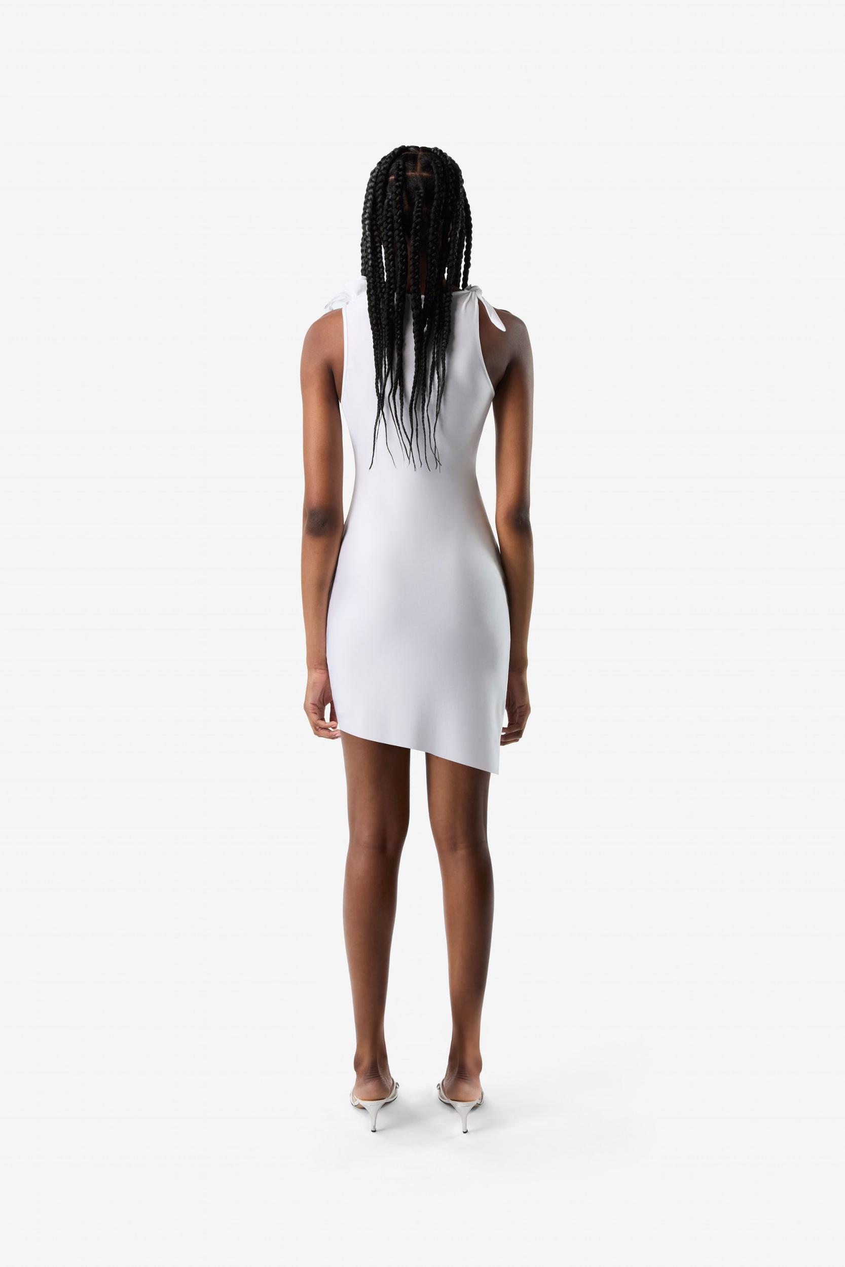 Asymmetric Flower Mini Dress Product Image