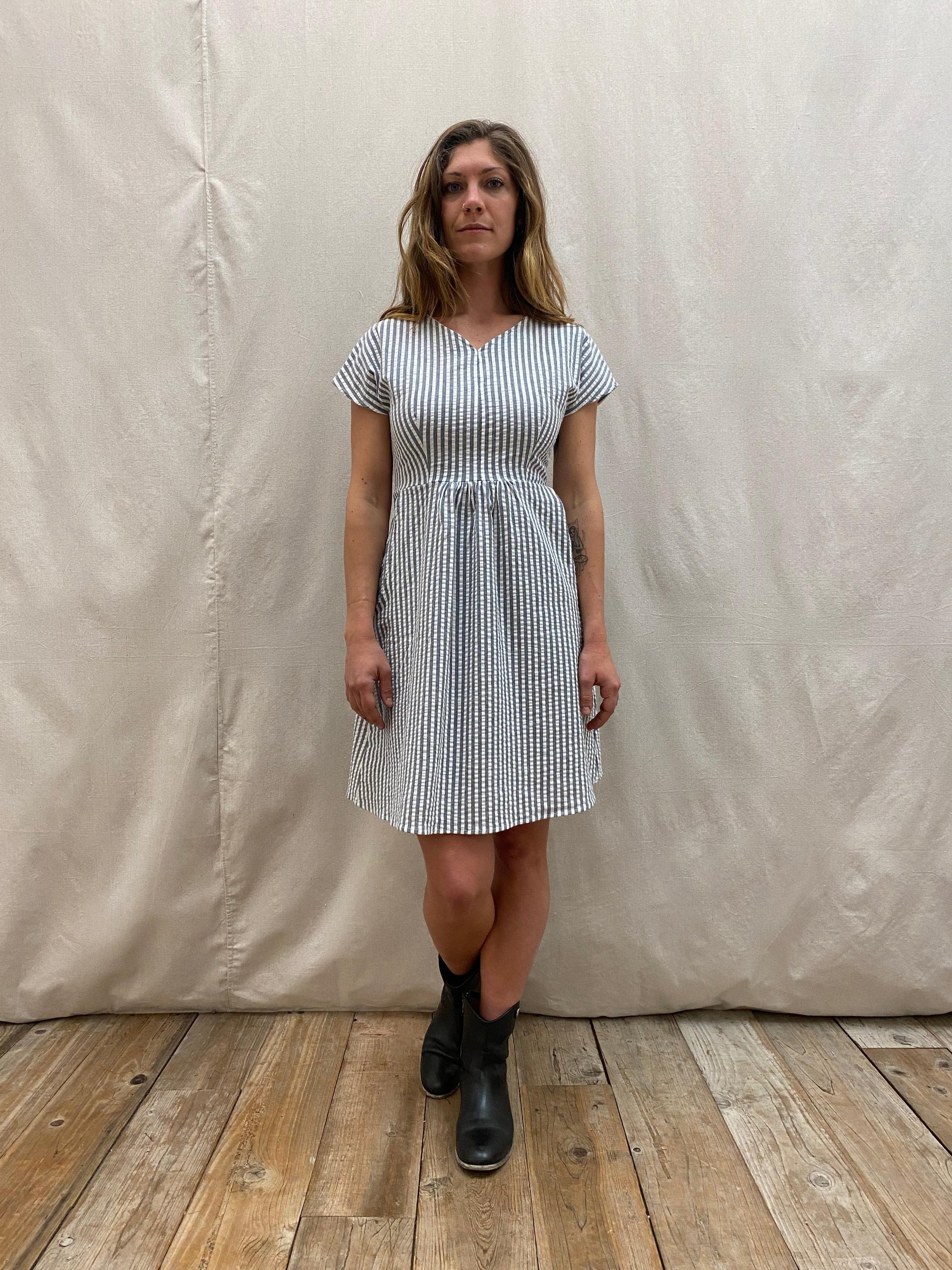 Dolman Dress in Seersucker Product Image