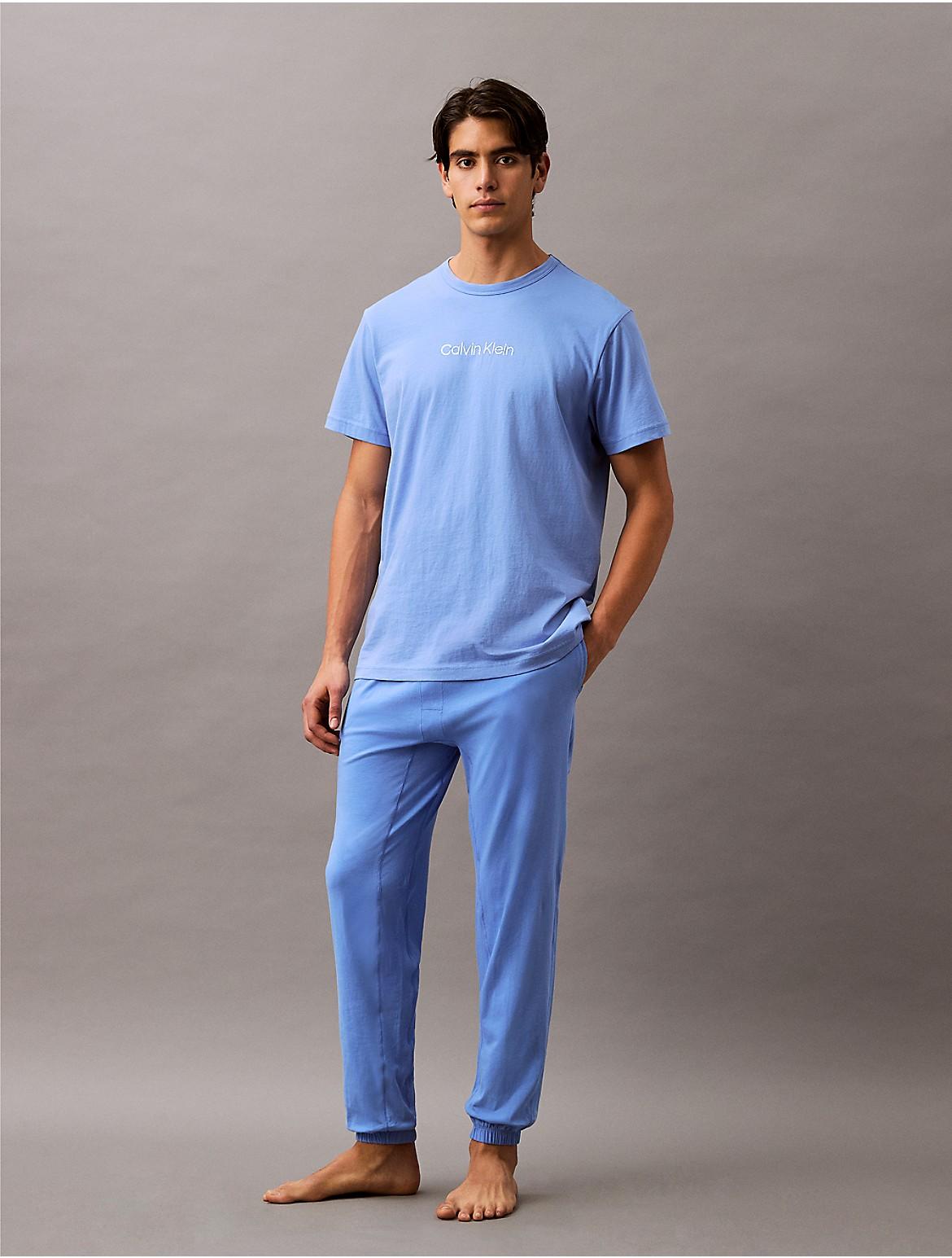 Calvin Klein Mens Icon Cotton Stretch Sleep Joggers - Blue Product Image
