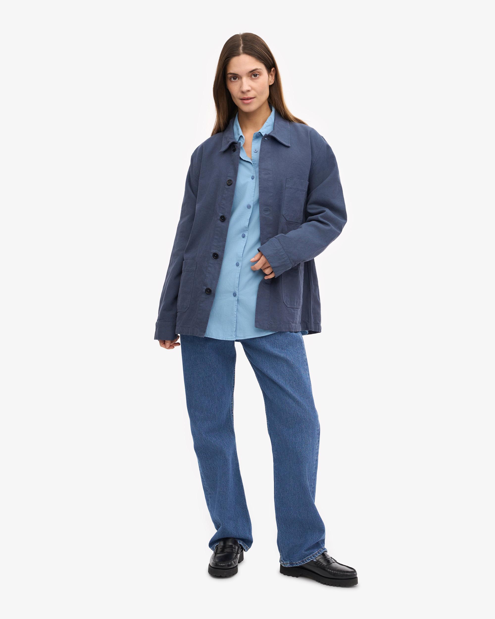 Organic Workwear Jacket - Marine Blue Product Image