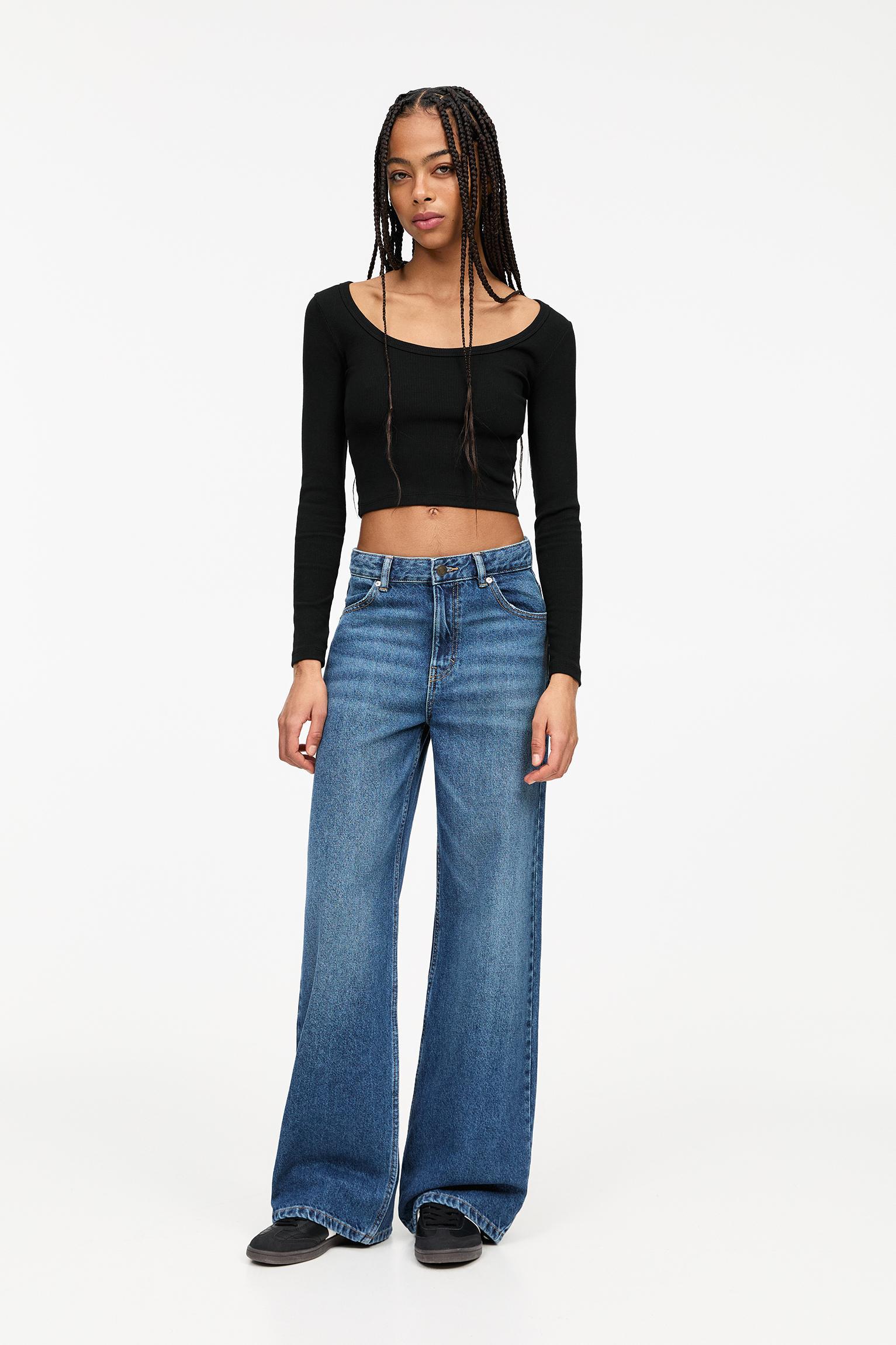 Ribbed long sleeve top Product Image