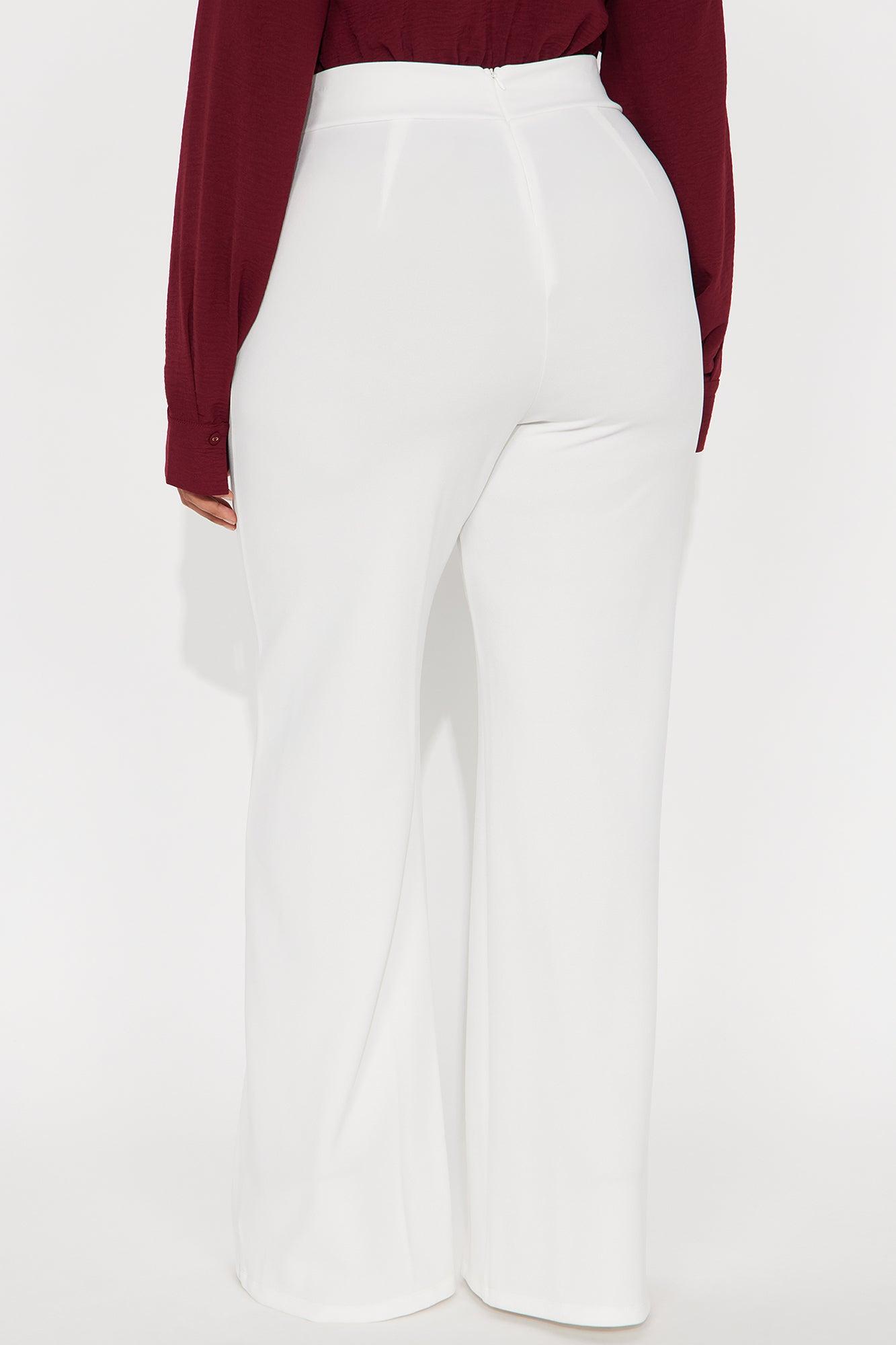 Victoria High Waisted Dress Pants - Ivory Female Product Image