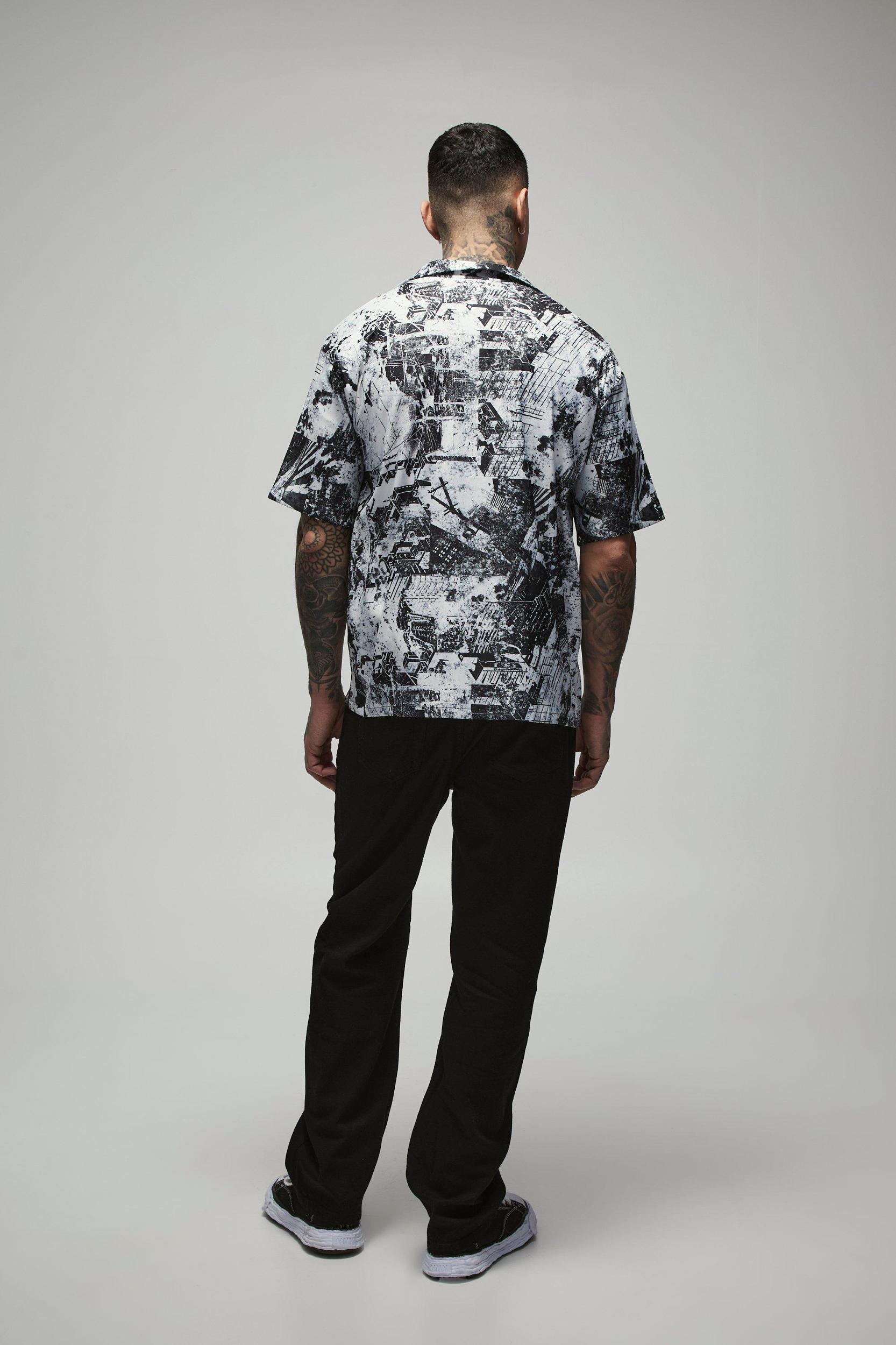 Tall Oversized Boxy Graphic Shirt | boohooMAN USA Product Image