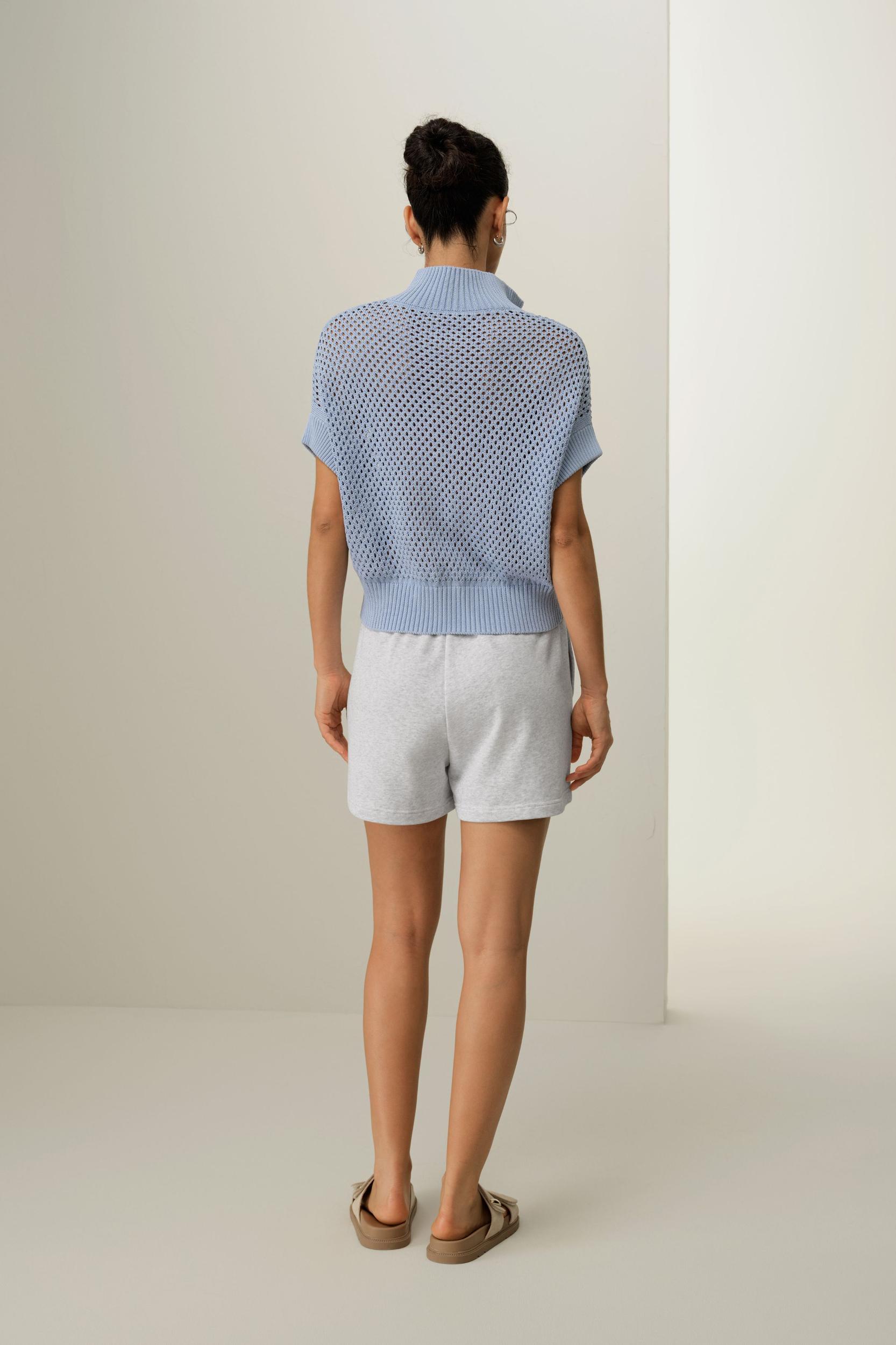 Toscana Pointelle Knit Half-Zip Sweater Product Image