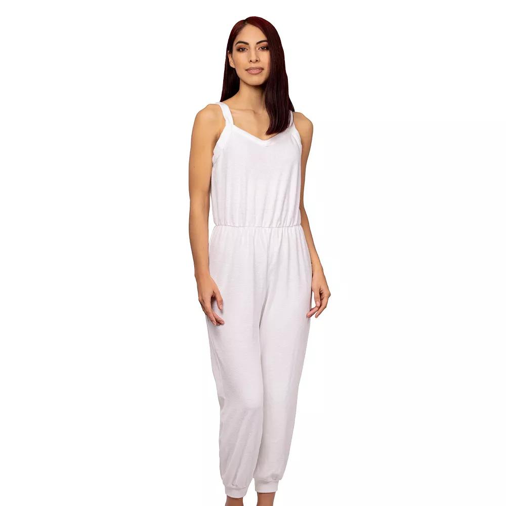 Women's Jordan Taylor Terrycloth Swim Cover-Up Jumpsuit, Size: Large, White Product Image