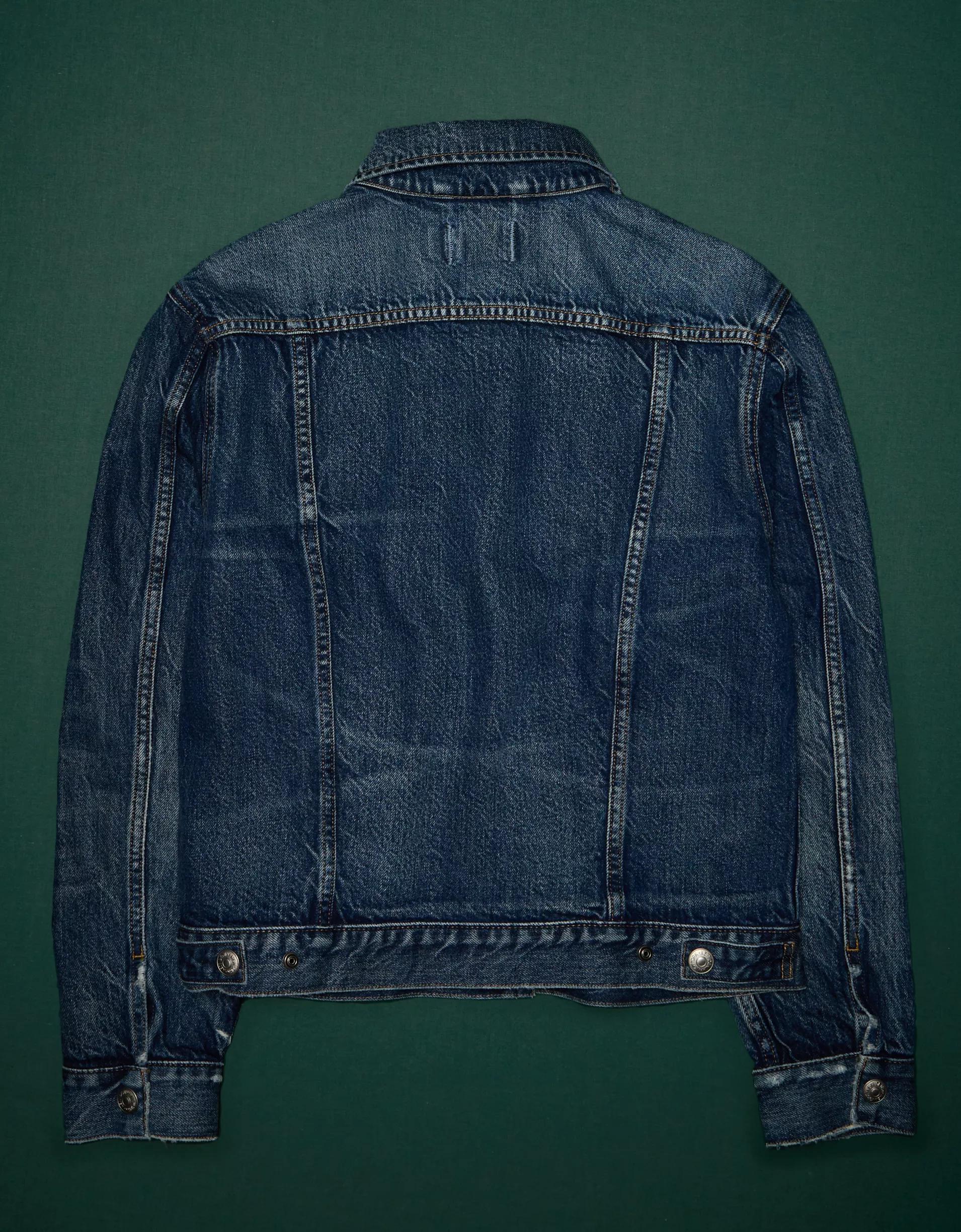 AE77 Premium Shrunken Denim Jacket Product Image