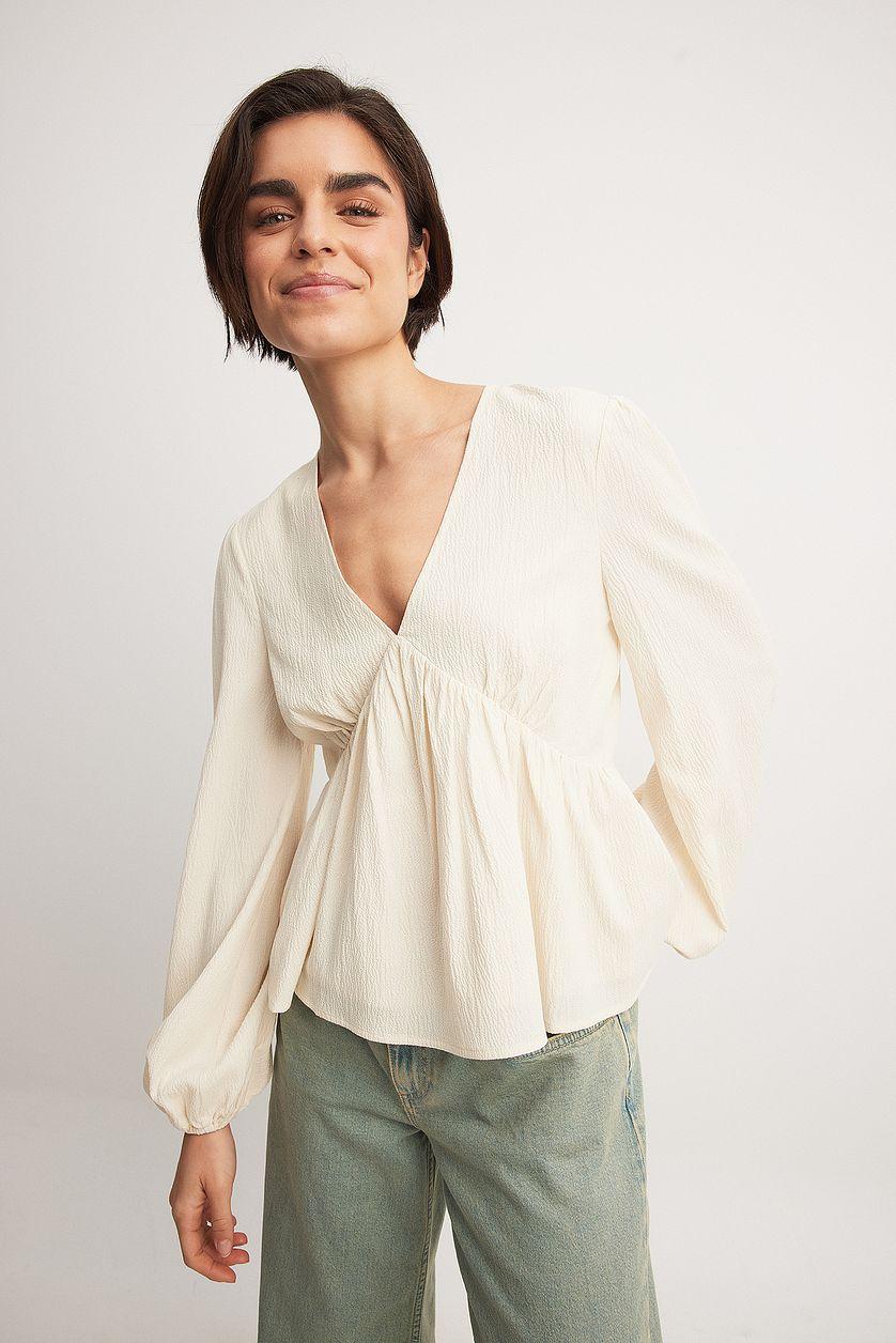 Structured Flowy Blouse Product Image