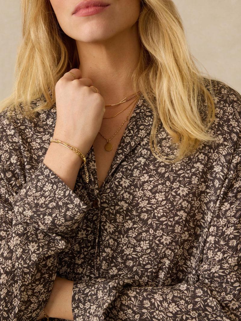 Cabana Long-Sleeve Shirt - Charcoal Woodstock Floral Product Image