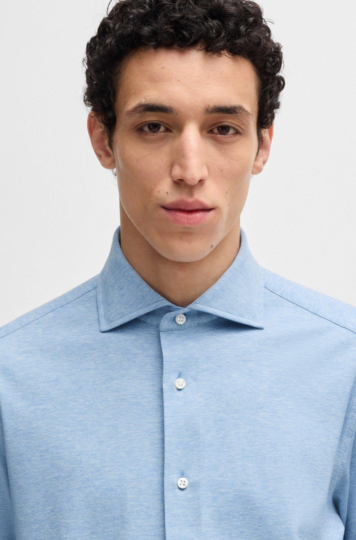 Slim-fit shirt in Italian-made cotton Product Image