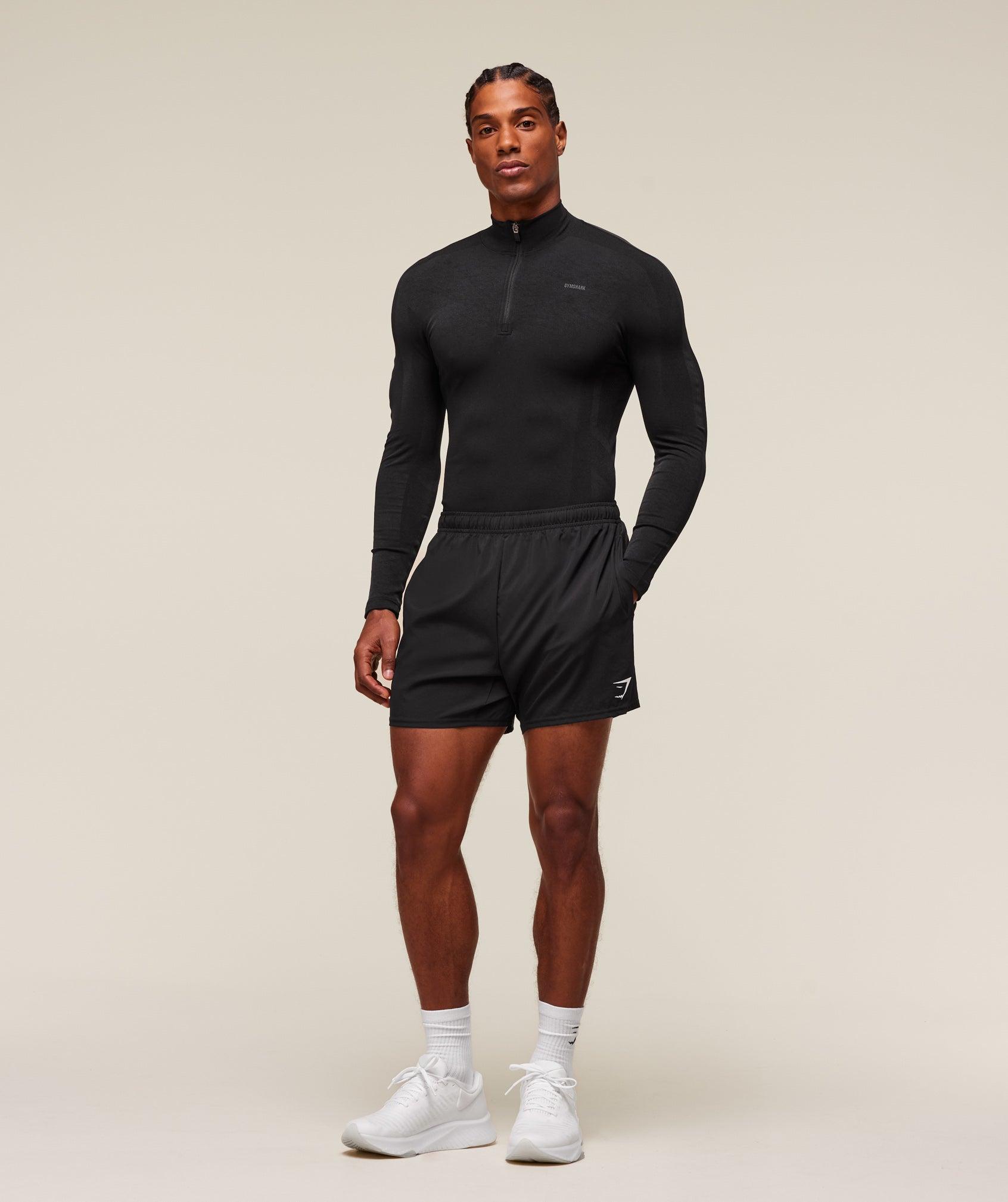 Gymshark everywear Warp Knit 1/4 Zip - Black Male Product Image