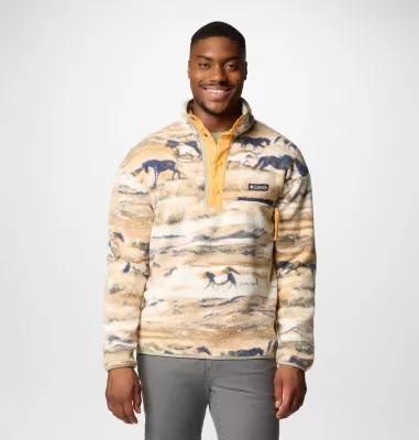Columbia Mens Helvetia II Printed Half Snap Printed Fleece Pullover- Product Image