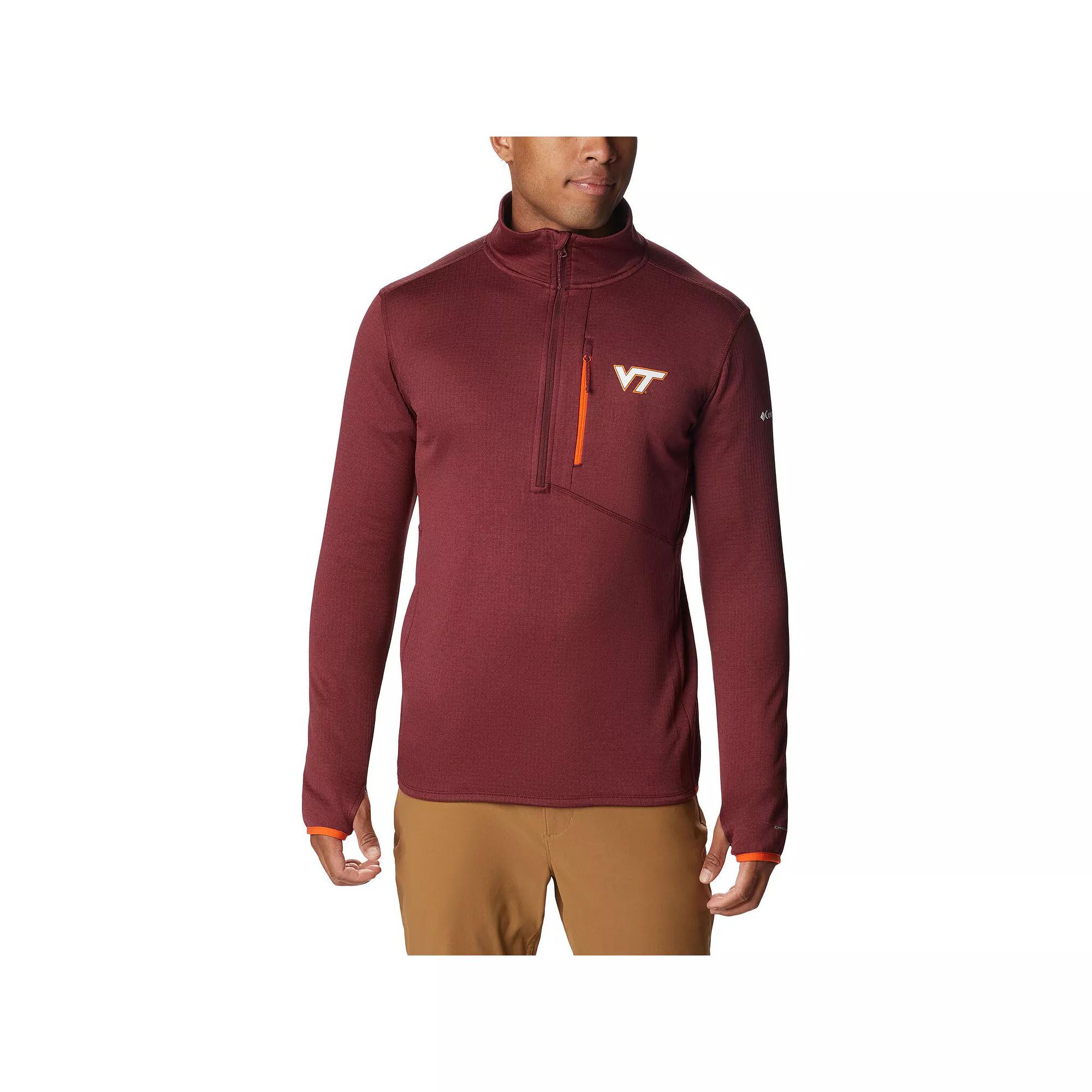 Men's Columbia Maroon Virginia Tech Hokies Park View Omni-Wick Half-Zip Top, Size: 2XL, Red Product Image