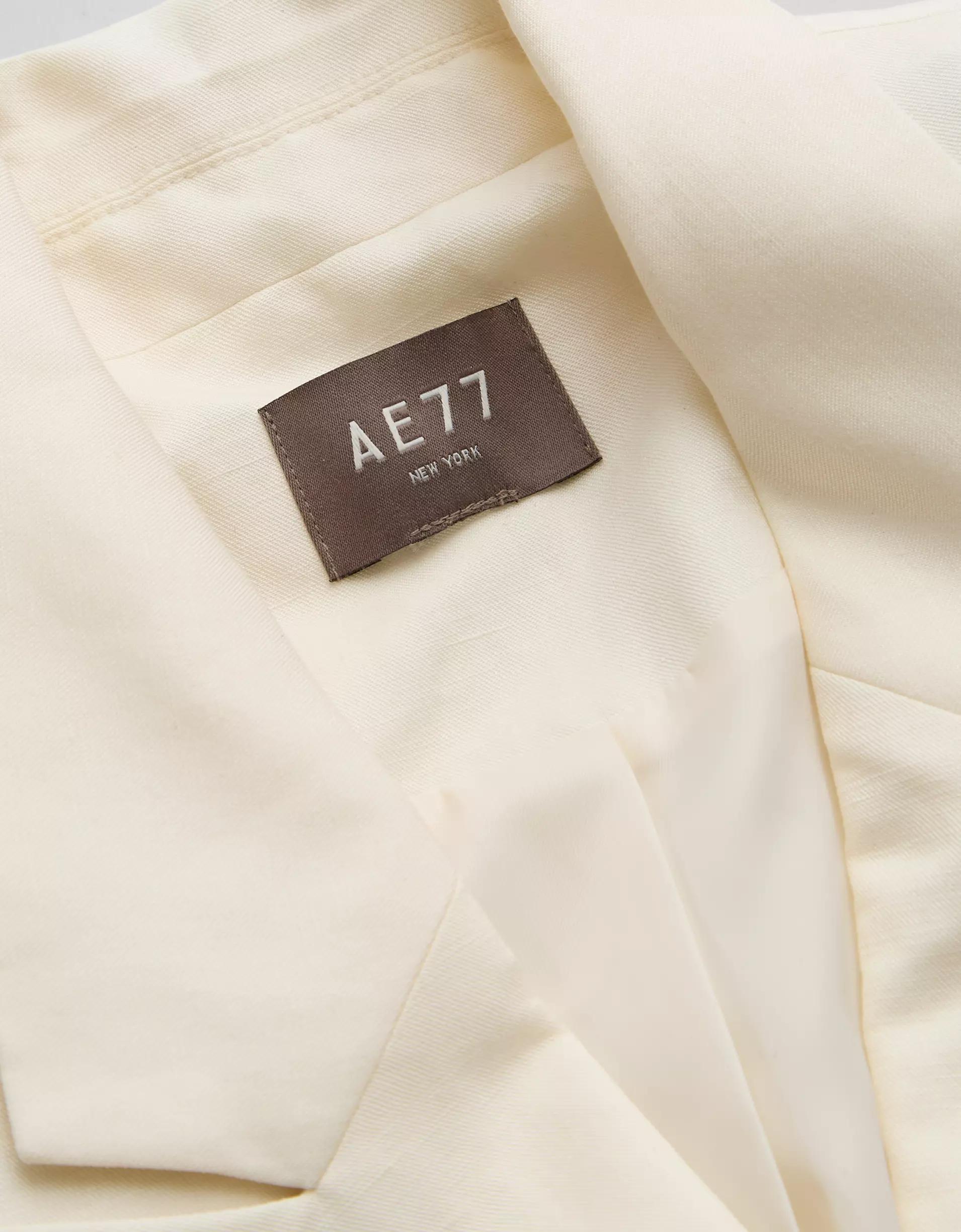 AE77 Premium Linen-Silk Blend Double-Breasted Blazer Product Image