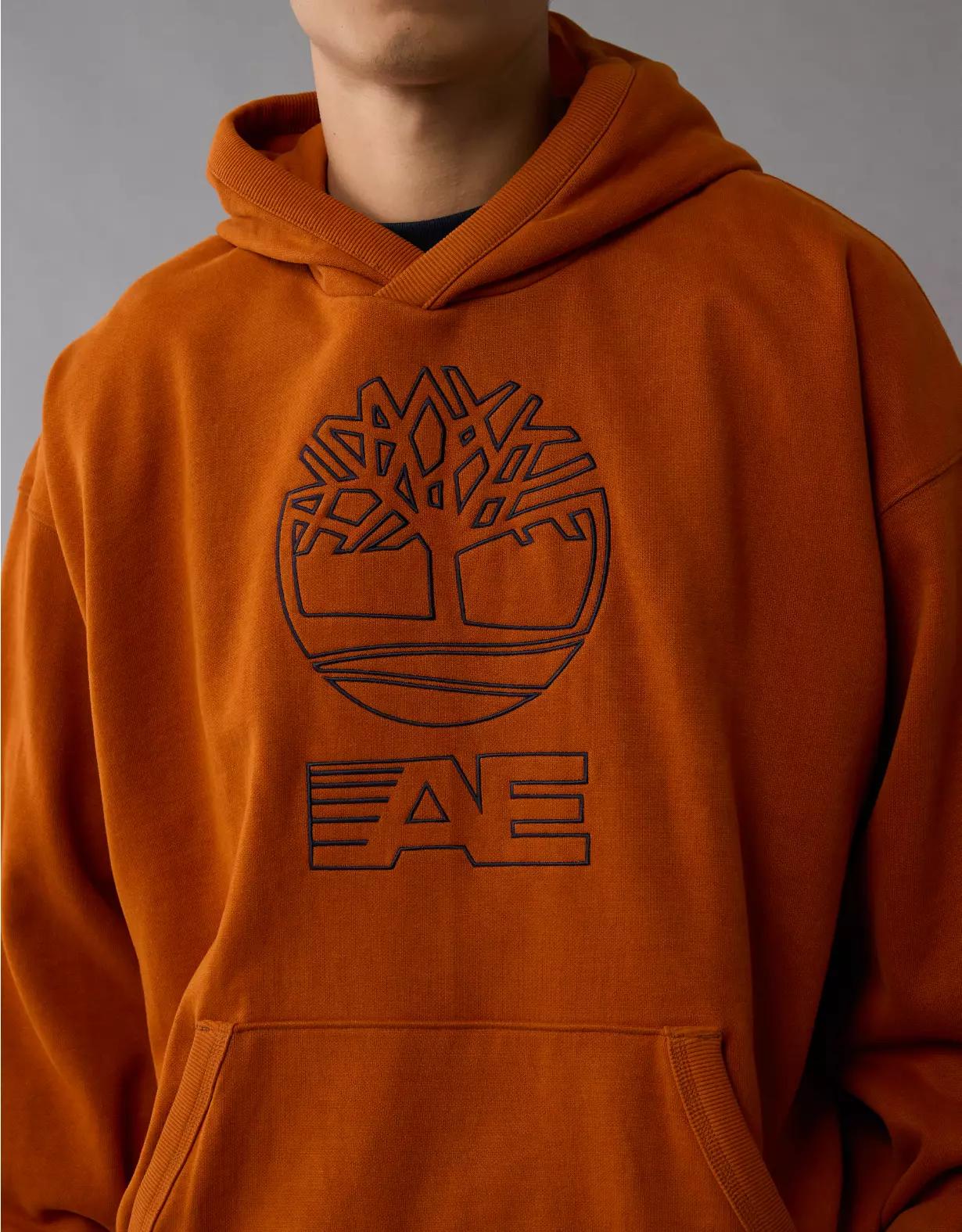 Timberland x AE Embroidered Cotton Hoodie Product Image