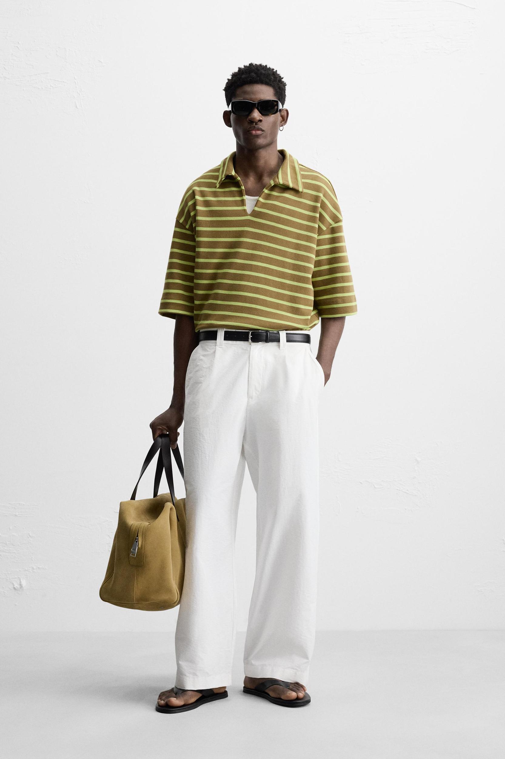 STRIPED RELAXED FIT POLO SHIRT Product Image