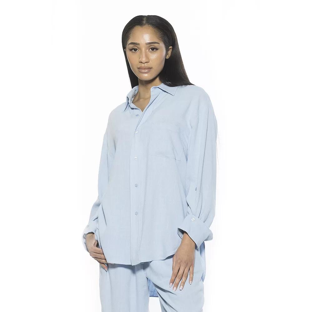 Womens ALEXIA ADMOR Amber Boyfriend Fit Button Down Shirt, Women's,  Product Image