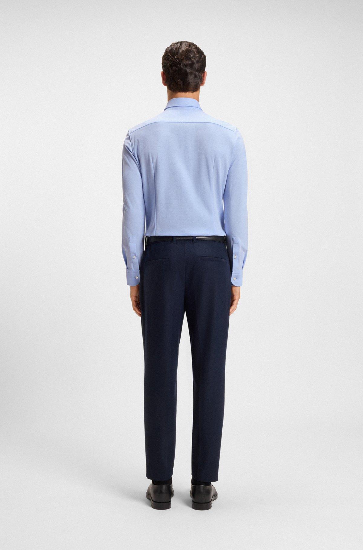 Slim-fit shirt in cotton-piqué jersey Product Image