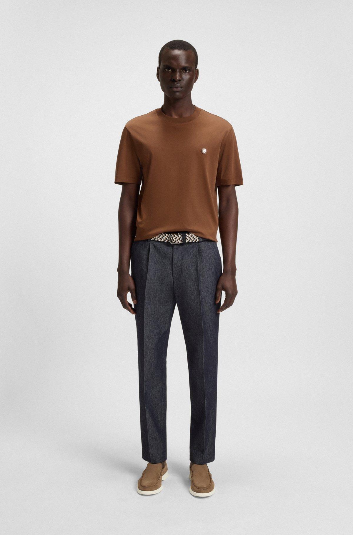 Mercerised-cotton T-shirt with Double B monogram Product Image