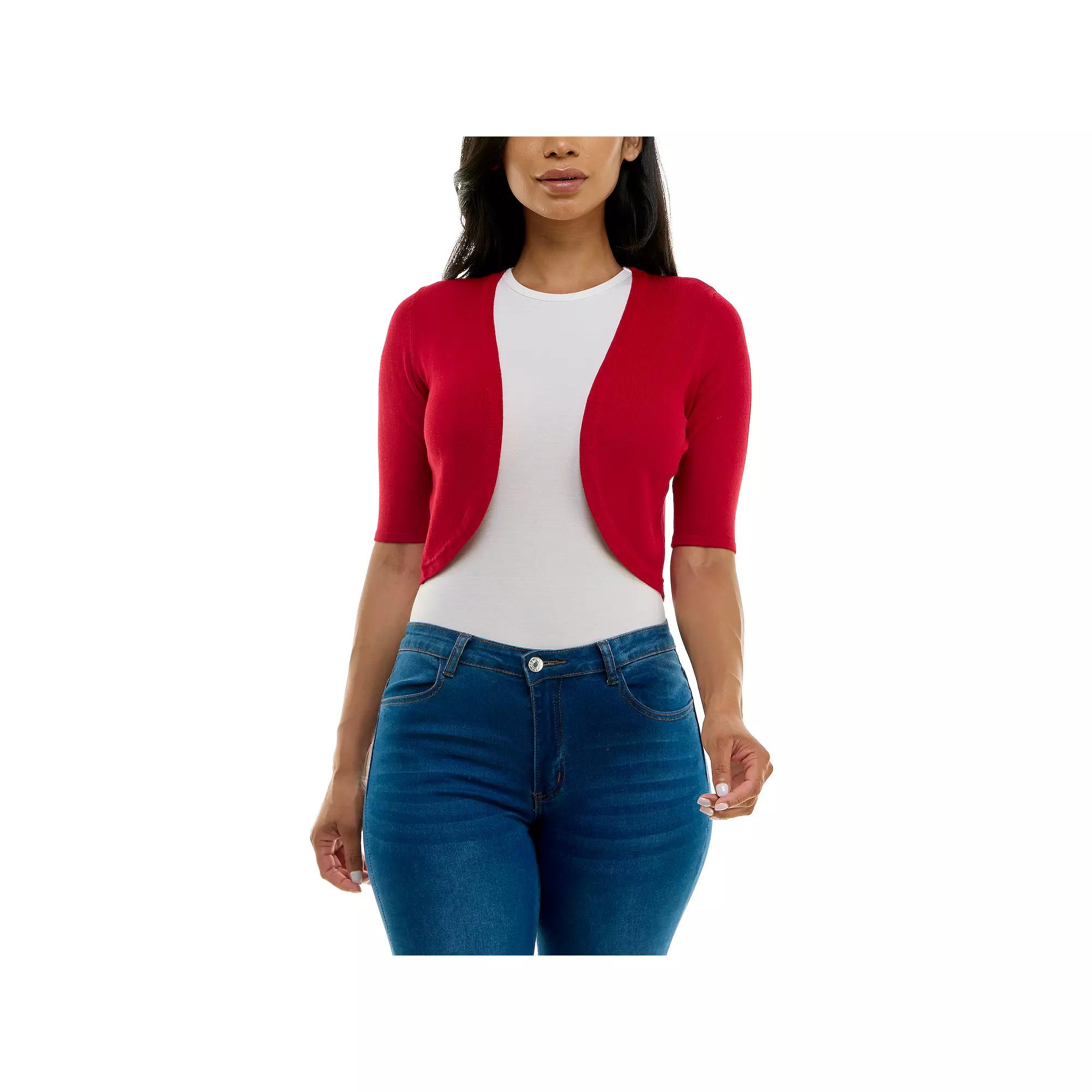 Women's Nina Leonard Curved Edge Bolero,  Product Image