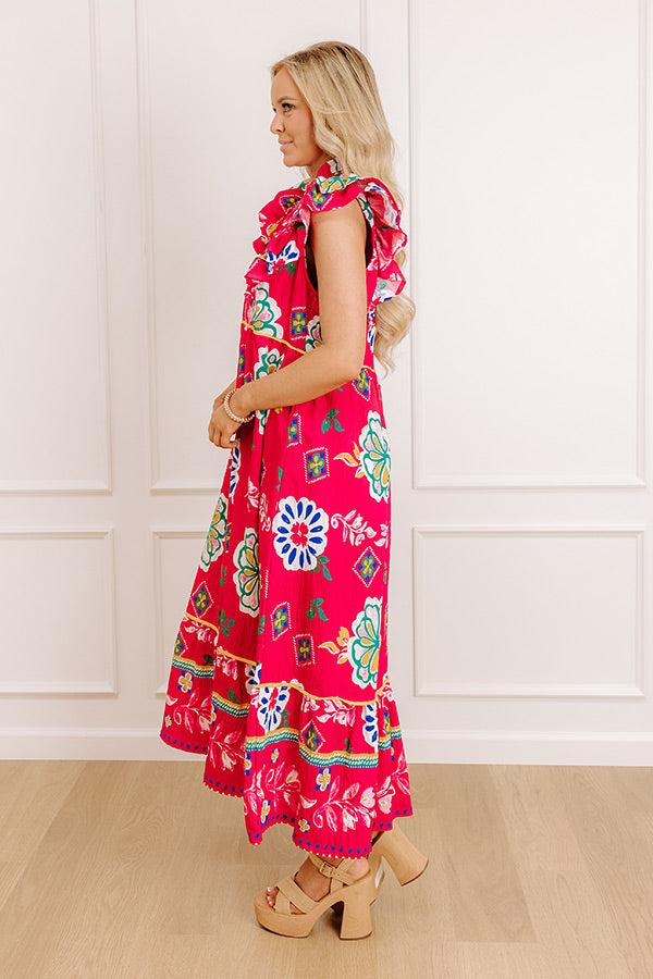 Margarita Sippin Floral Midi Dress Product Image
