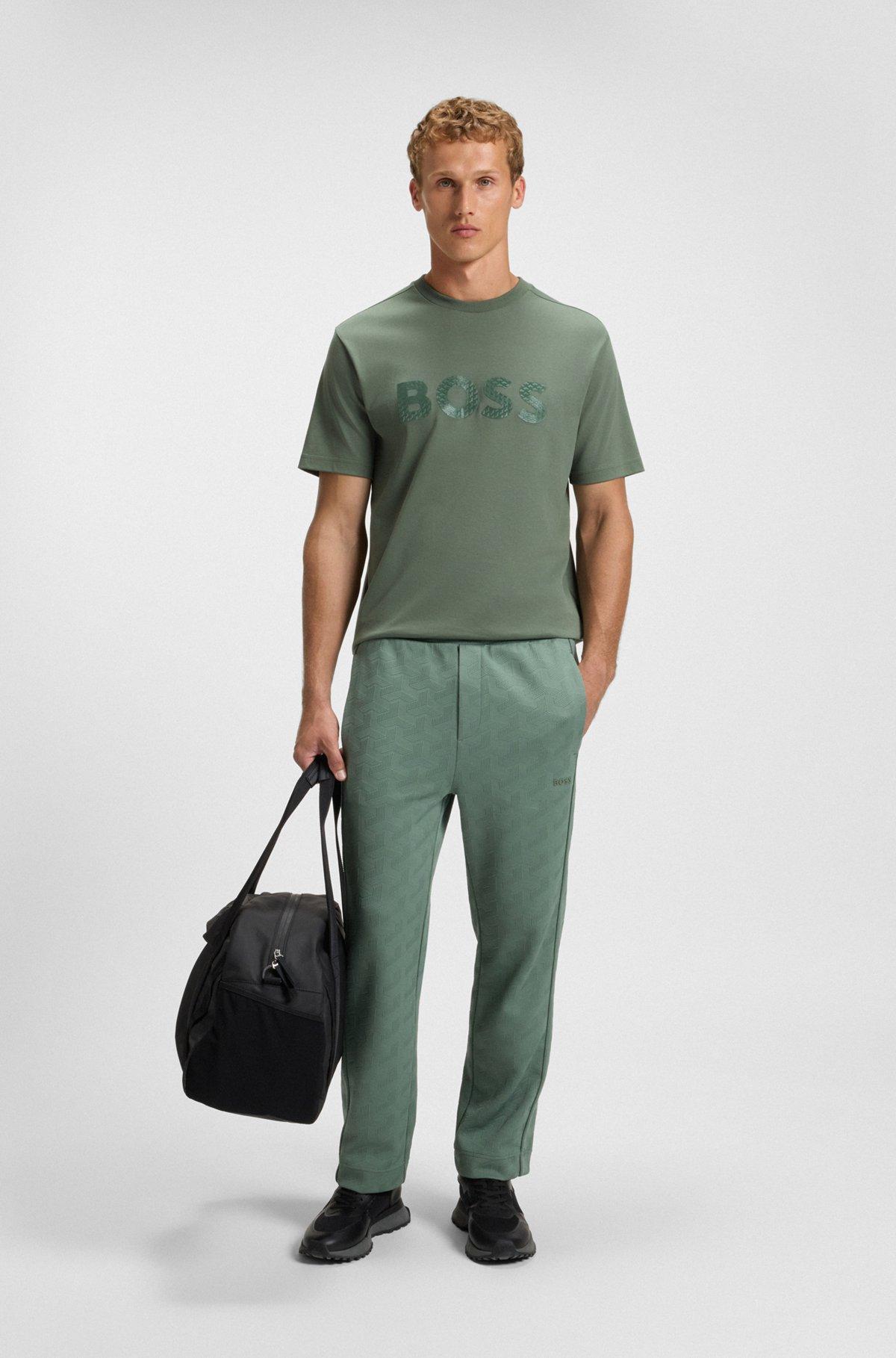 Structured-logo T-shirt in cotton jersey Product Image