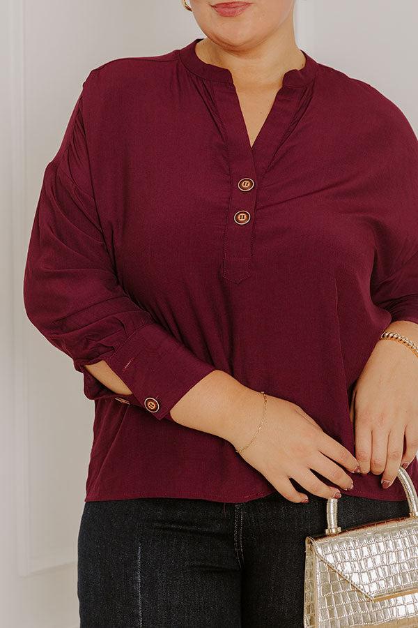 Balcony Nights Shift Top In Windsor Wine Curves Product Image