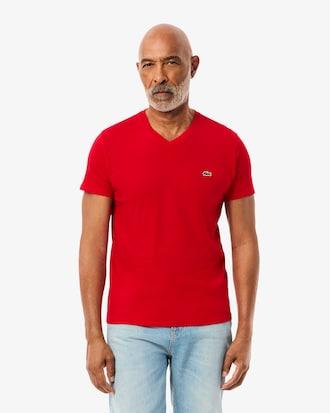 Lightweight Cotton Pima V Neck T-shirt Product Image