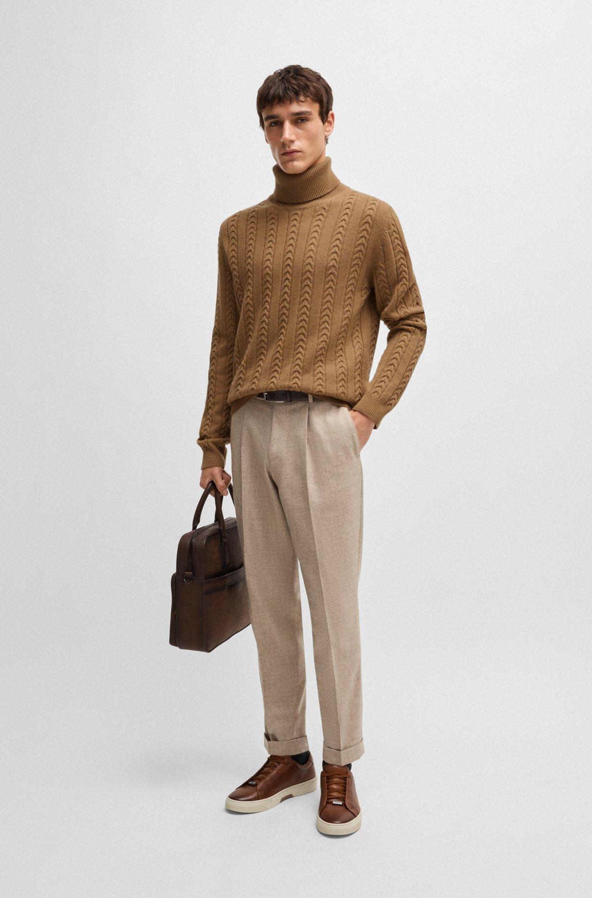 Cable-knit sweater in wool and cashmere Product Image