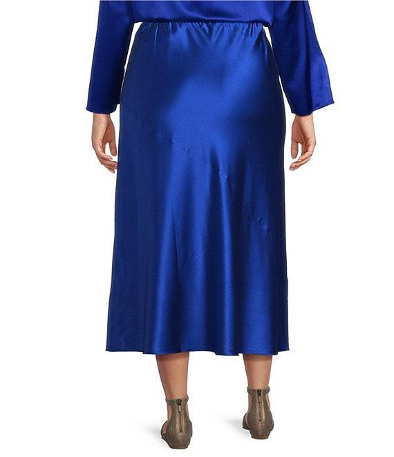 Eileen Fisher Plus Stretch Silk Charmeuse Full Skirt Product Image