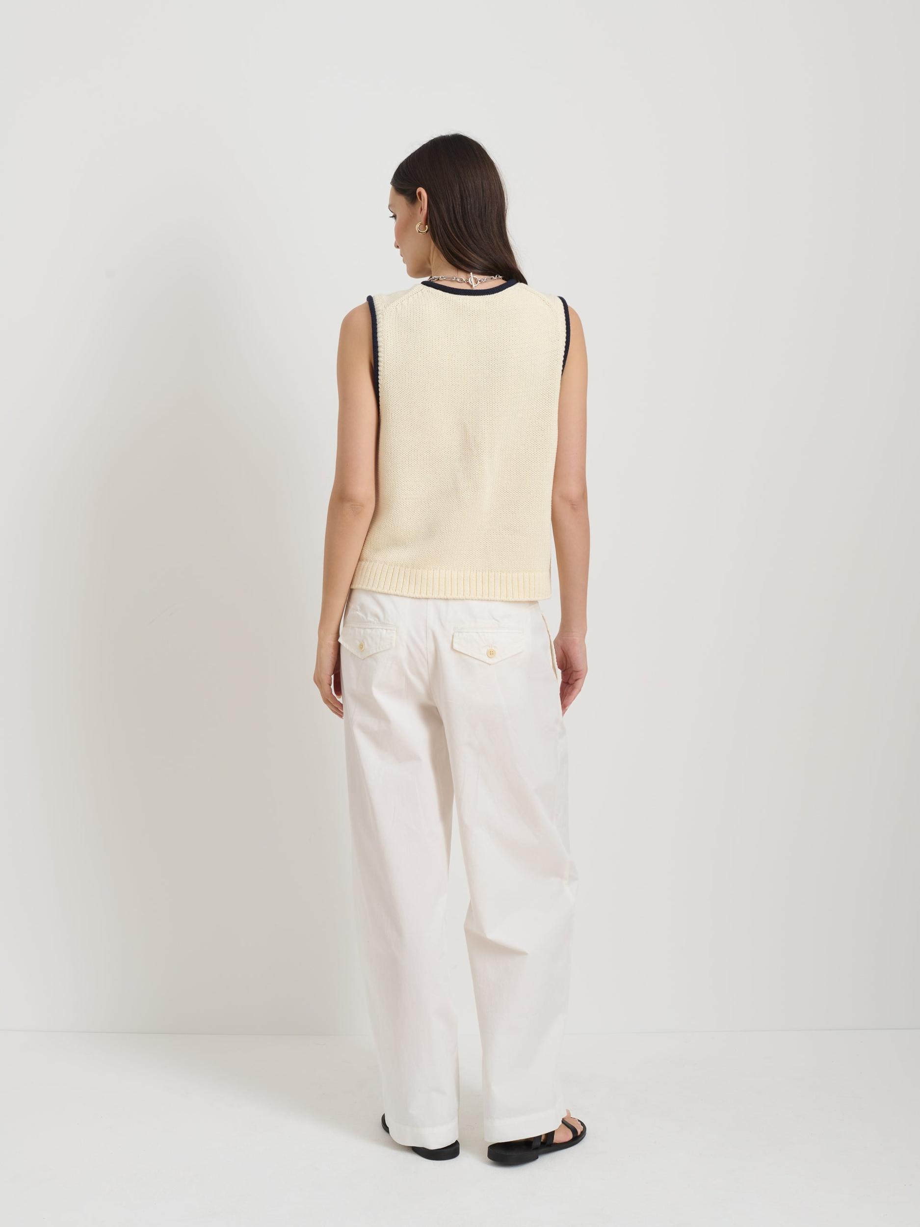 Bridget Tipped Vest in Cotton Product Image