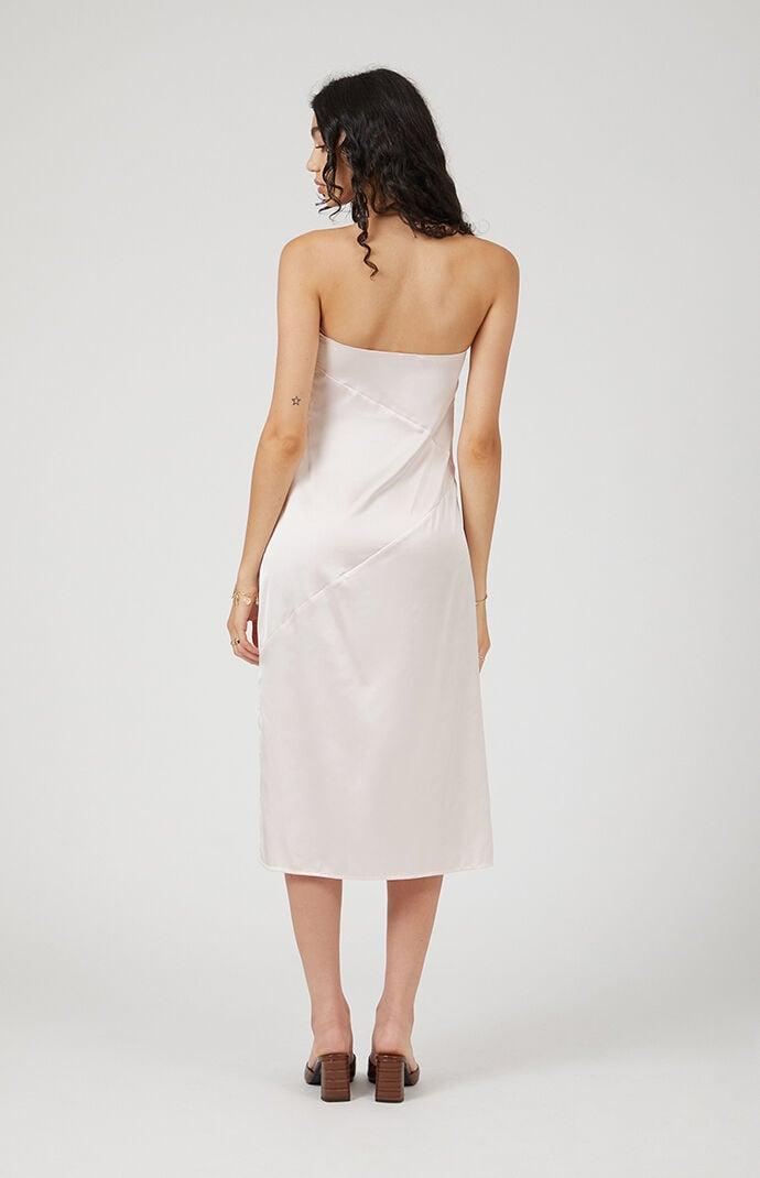 Strapless Satin Midi Dress Product Image