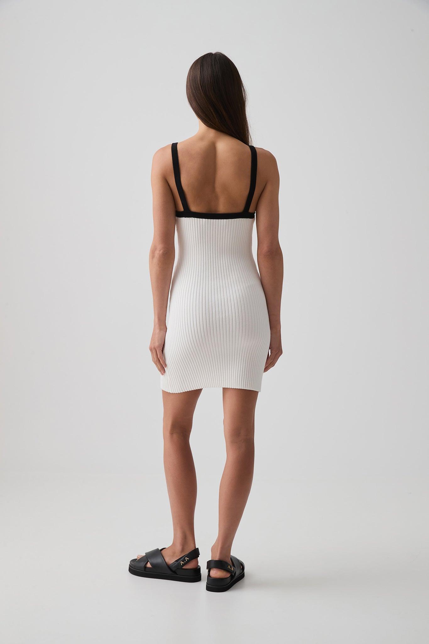 Square Neck Knit Dress 823 Product Image