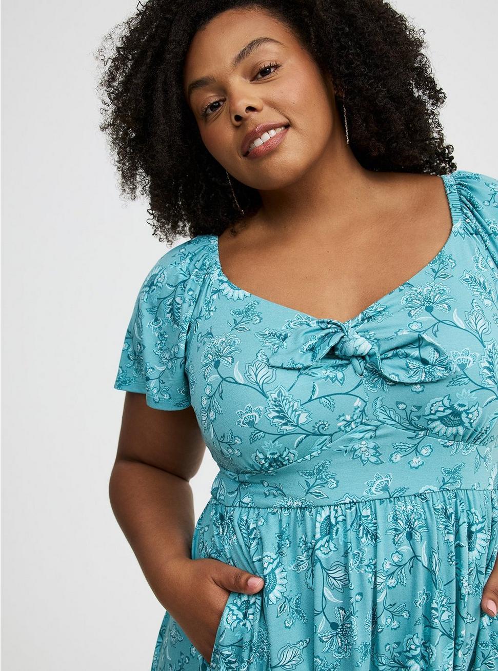 Mini Flutter-Sleeve Tie-Front Dress Product Image