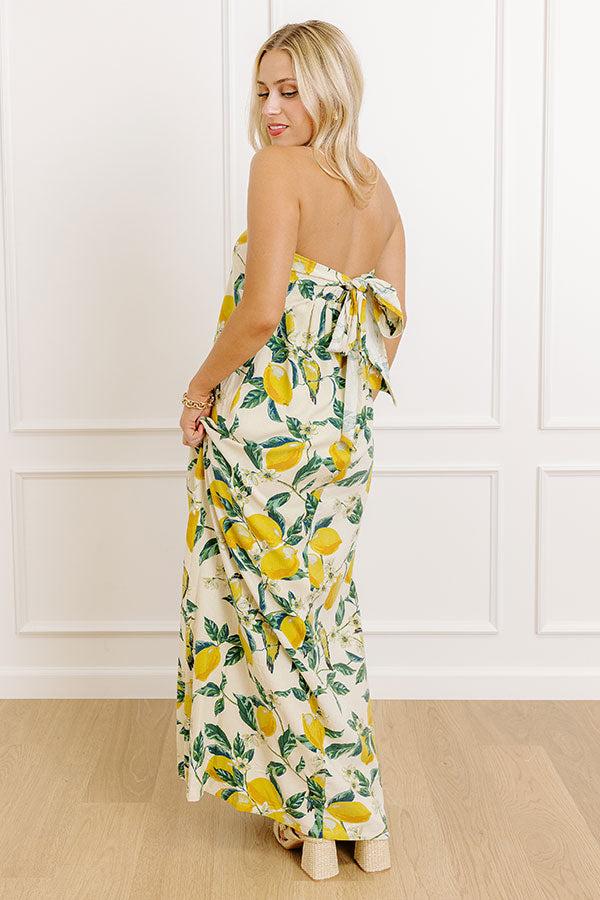 Bungalow Views Linen-Blend Maxi Dress in Yellow Product Image