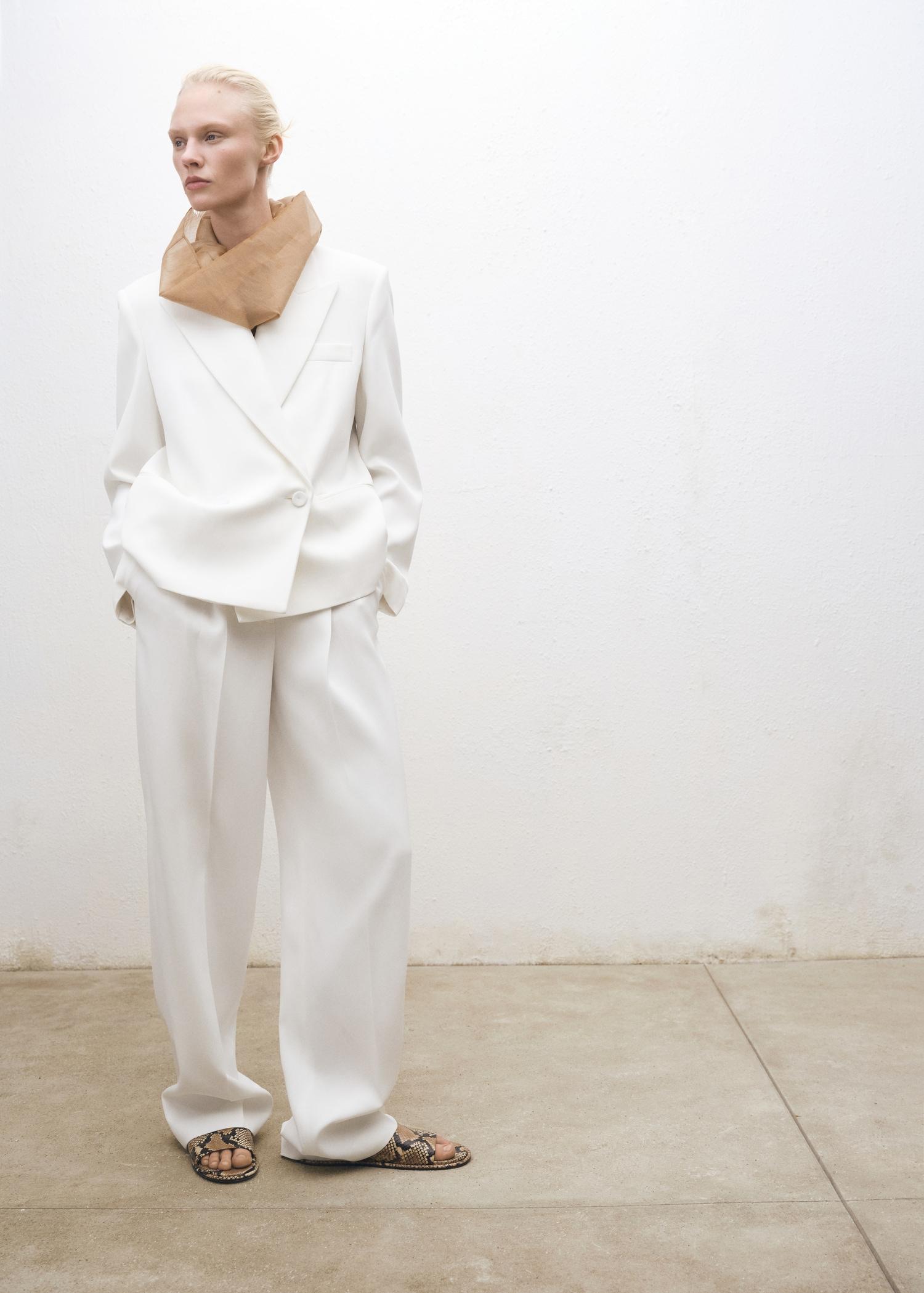 Wide-leg suit pants - Women | MANGO USA Product Image