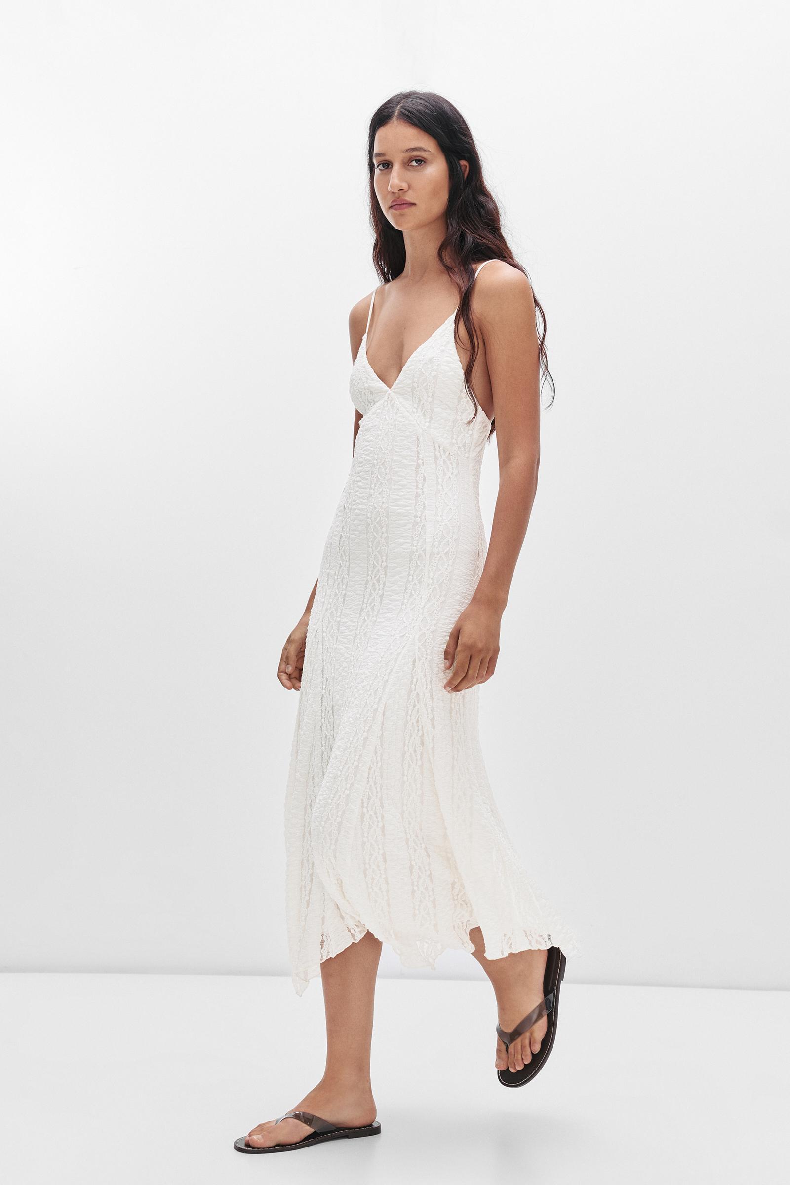 Lace Strappy Midi Dress Product Image