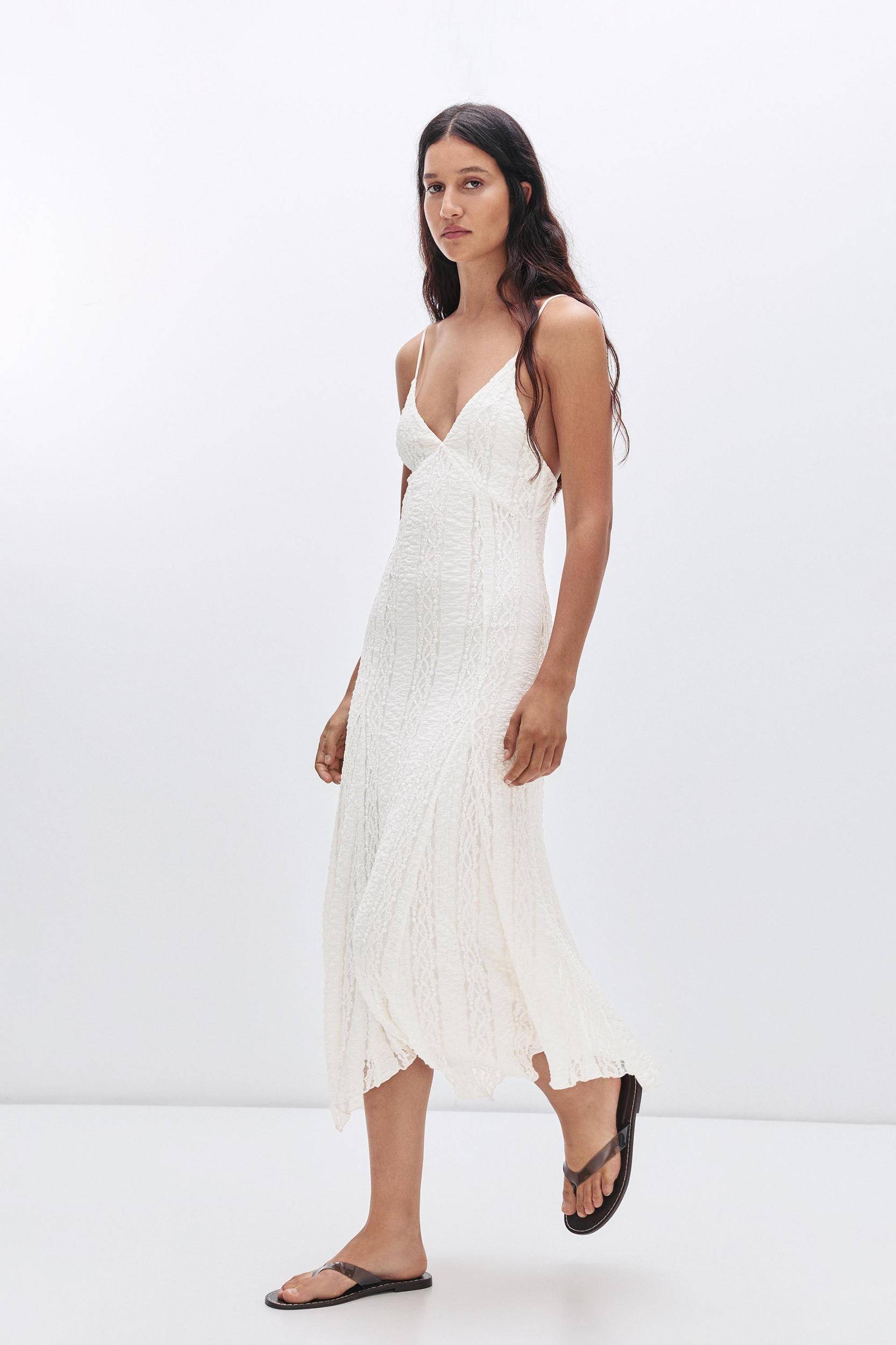 Lace Strappy Midi Dress Product Image