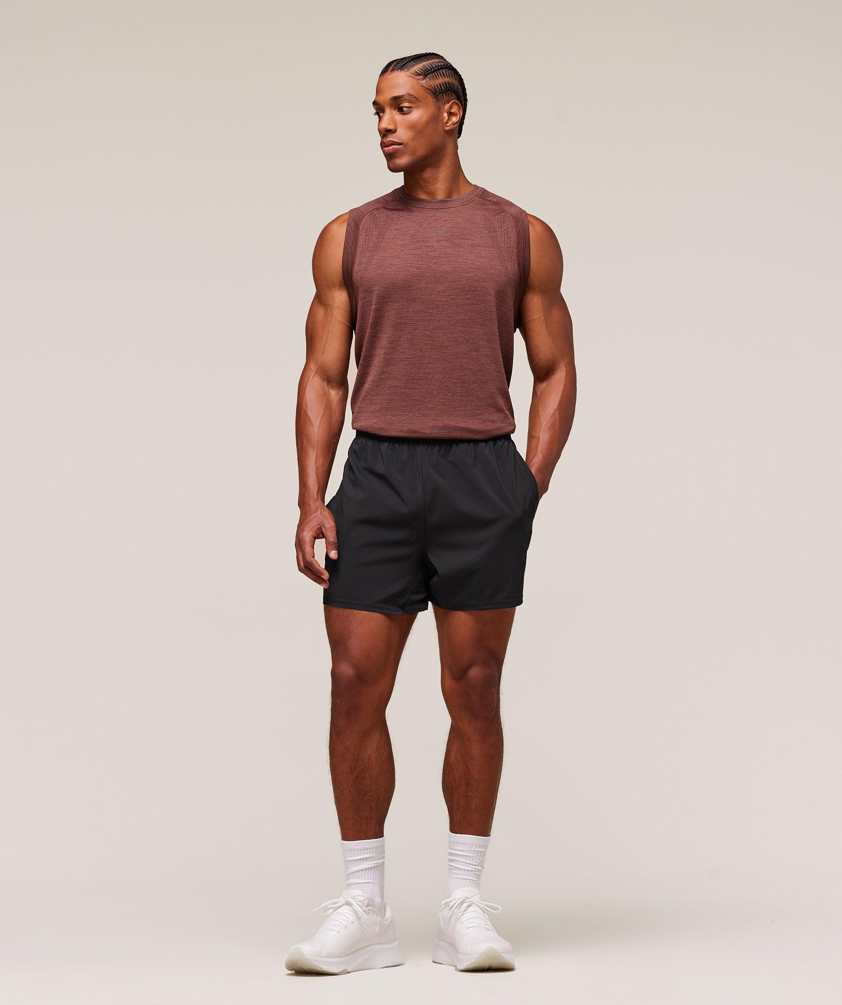 Gymshark Versatile Seamless Tank - Rust Brown/Depth Brown Male Product Image