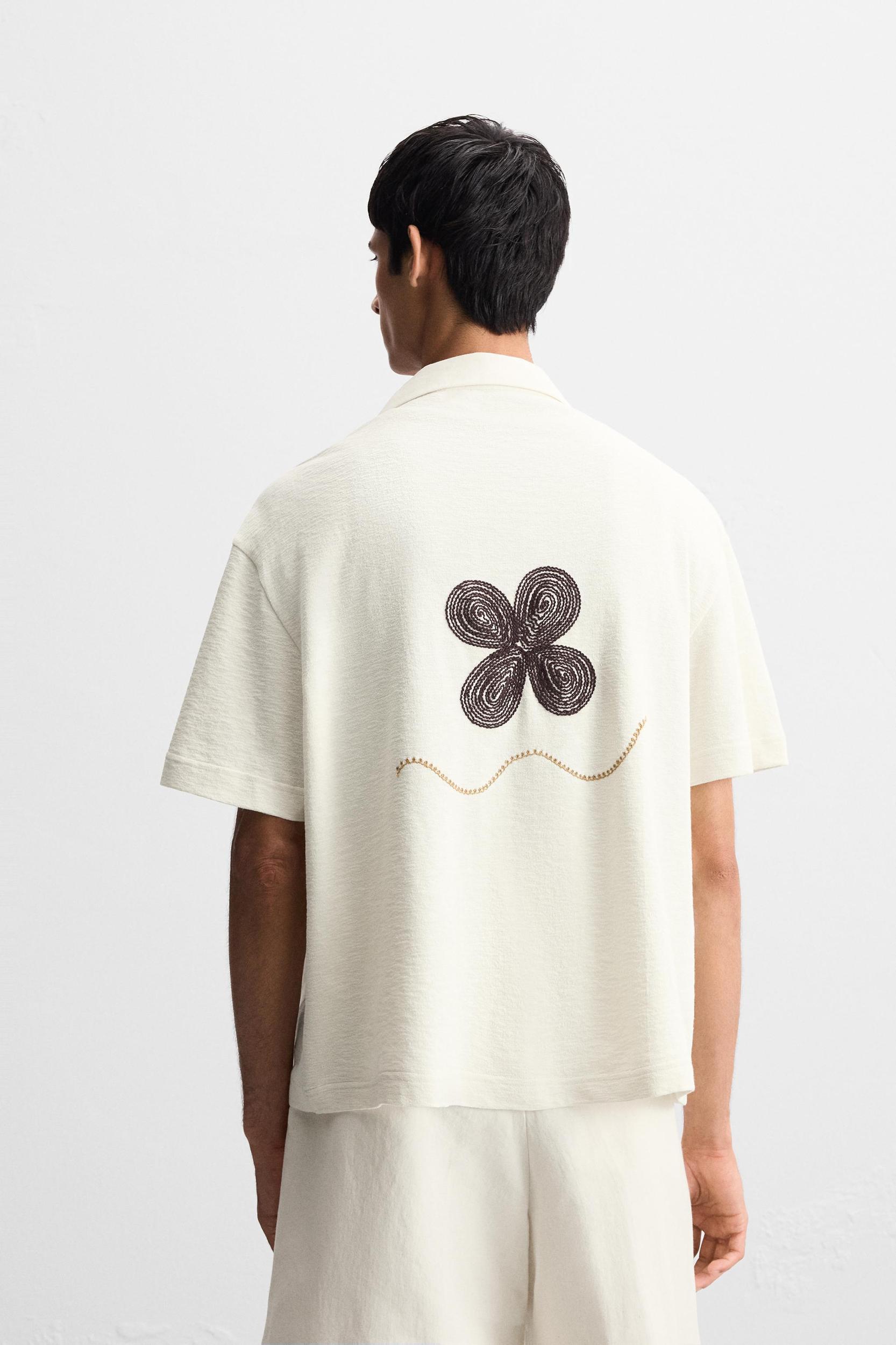 FLORAL EMBROIDERY SHIRT Product Image