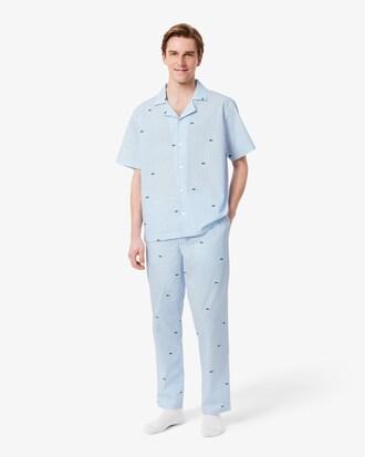 Printed Striped Cotton Pyjama Shirt Product Image