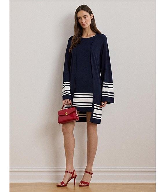 Lauren Ralph Lauren Coordinating Two-Tone Long Cardigan Product Image