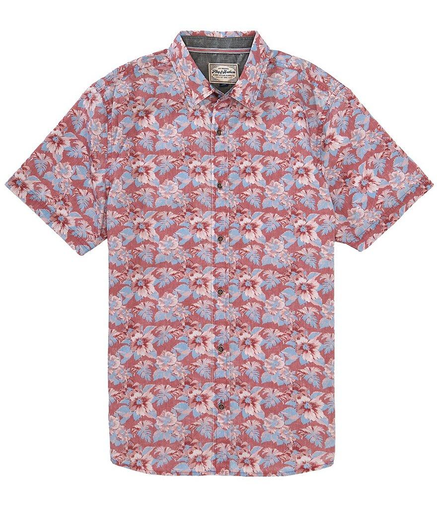 Flag and Anthem Harrington Short Sleeve Floral Printed Woven Shirt Product Image