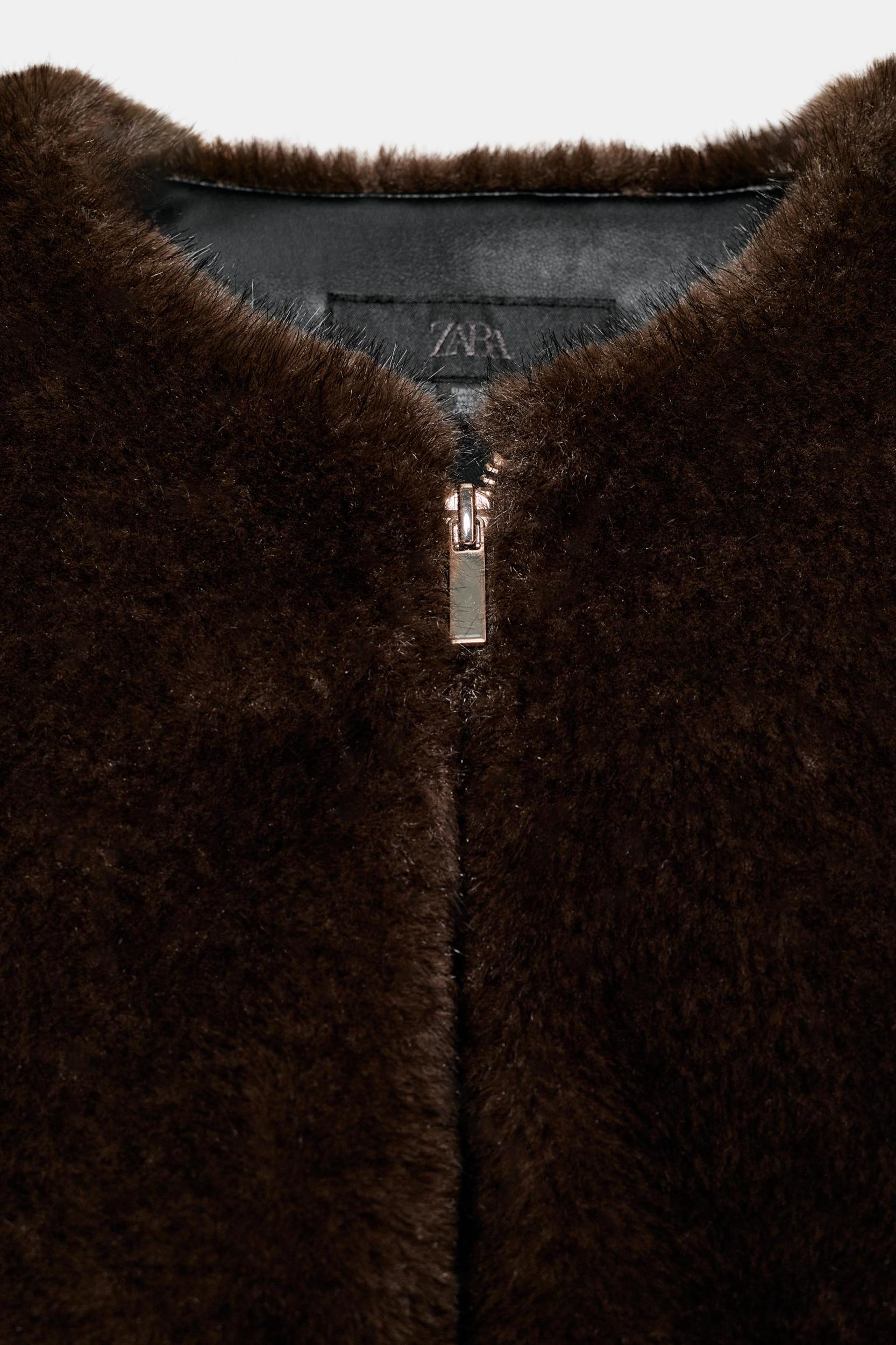 FAUX FUR BOMBER JACKET Product Image