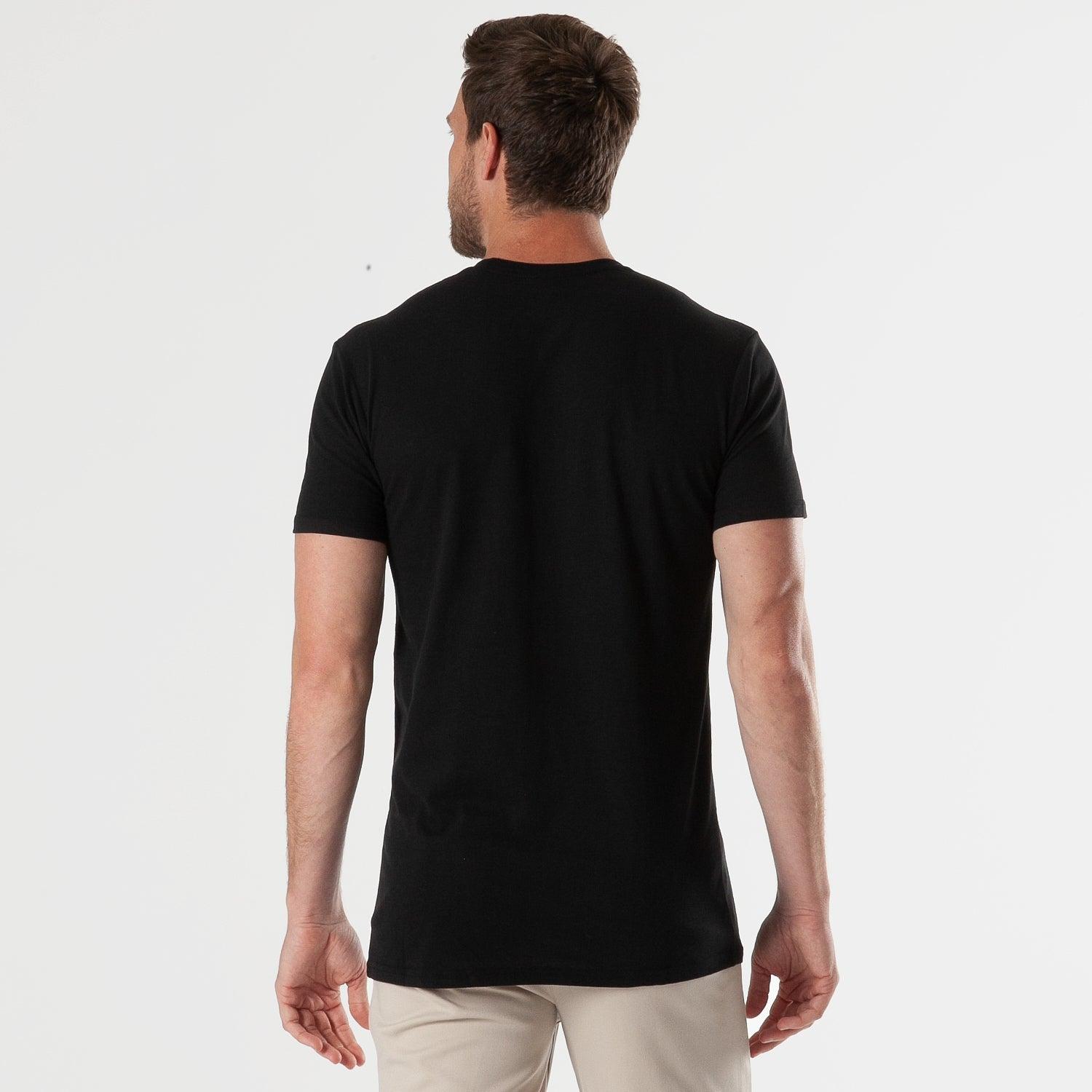 All Black Tall Straight Hem Crew Neck T-Shirt 3-Pack Product Image