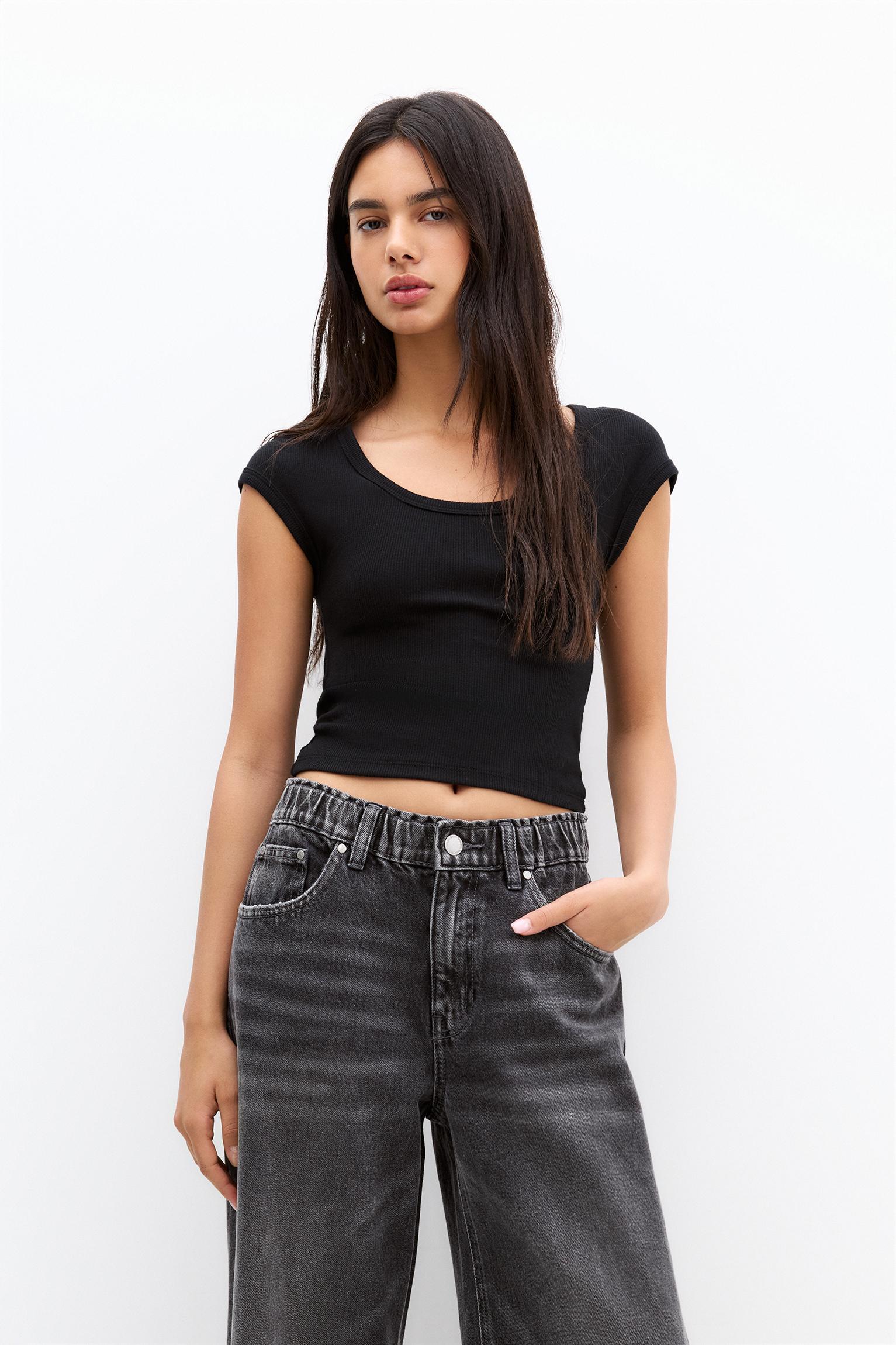 Toddler Girls' Animal Top and Bottom Set - Cat & Jack™ - Peach Orange 12M: Lightweight French Terry, Adjustable Waistband Product Image