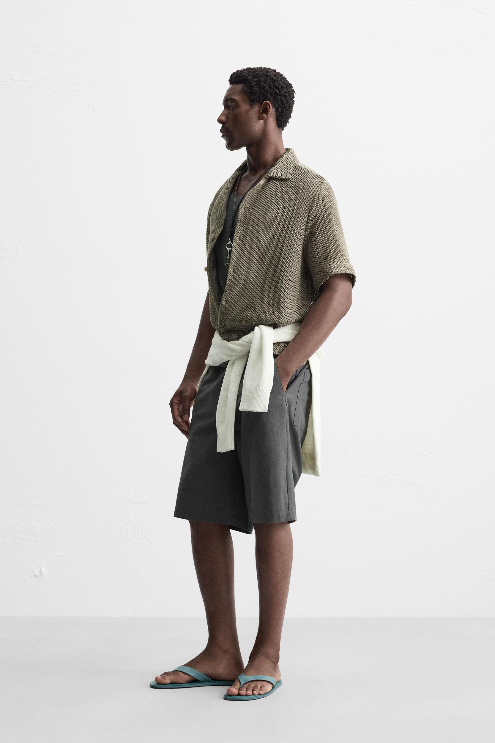 OPEN WEAVE TEXTURED SHIRT Product Image