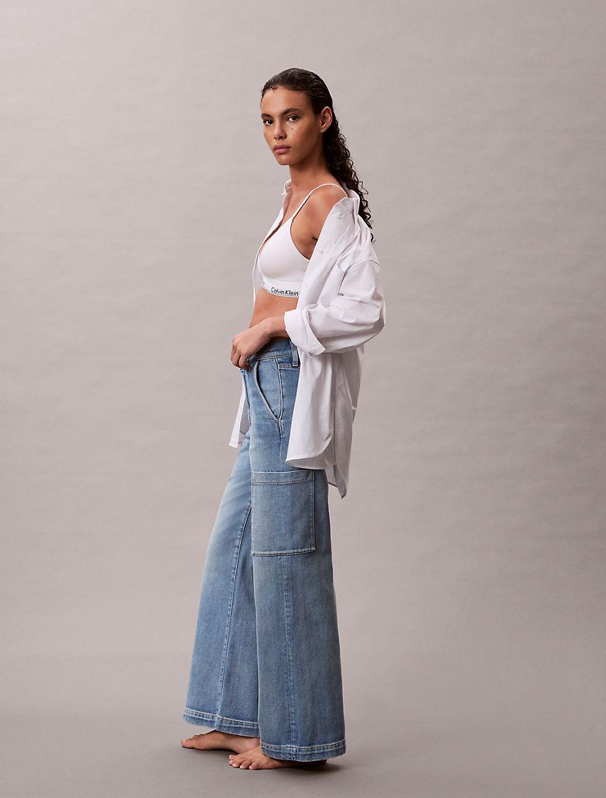 Wide Leg Cargo Jeans Product Image