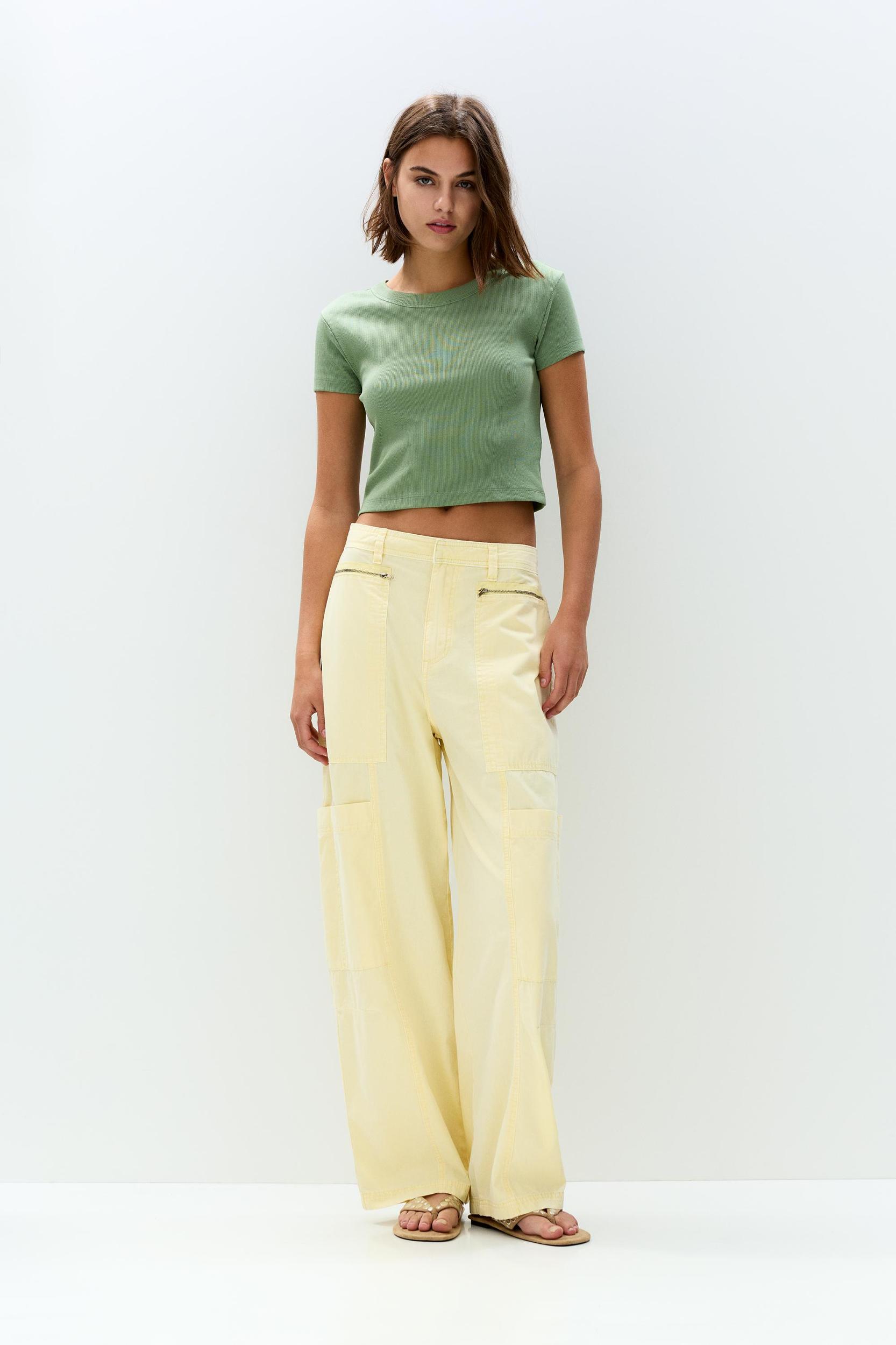 Ribbed cropped T-shirt Product Image