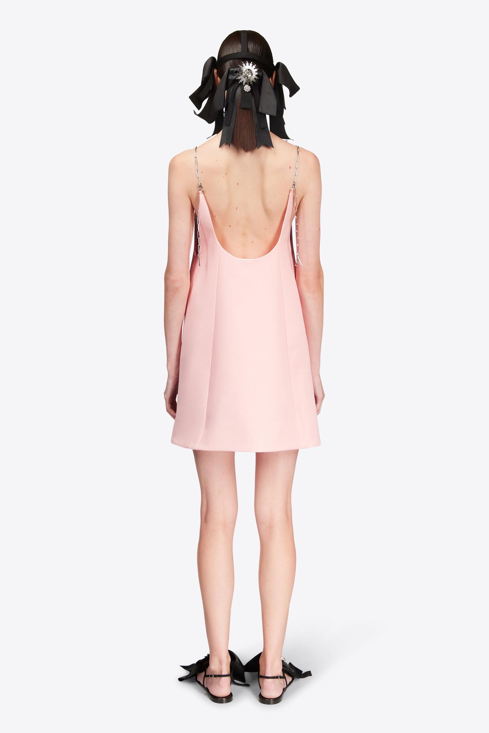 Crystal Embellished Bow Mini Dress Product Image